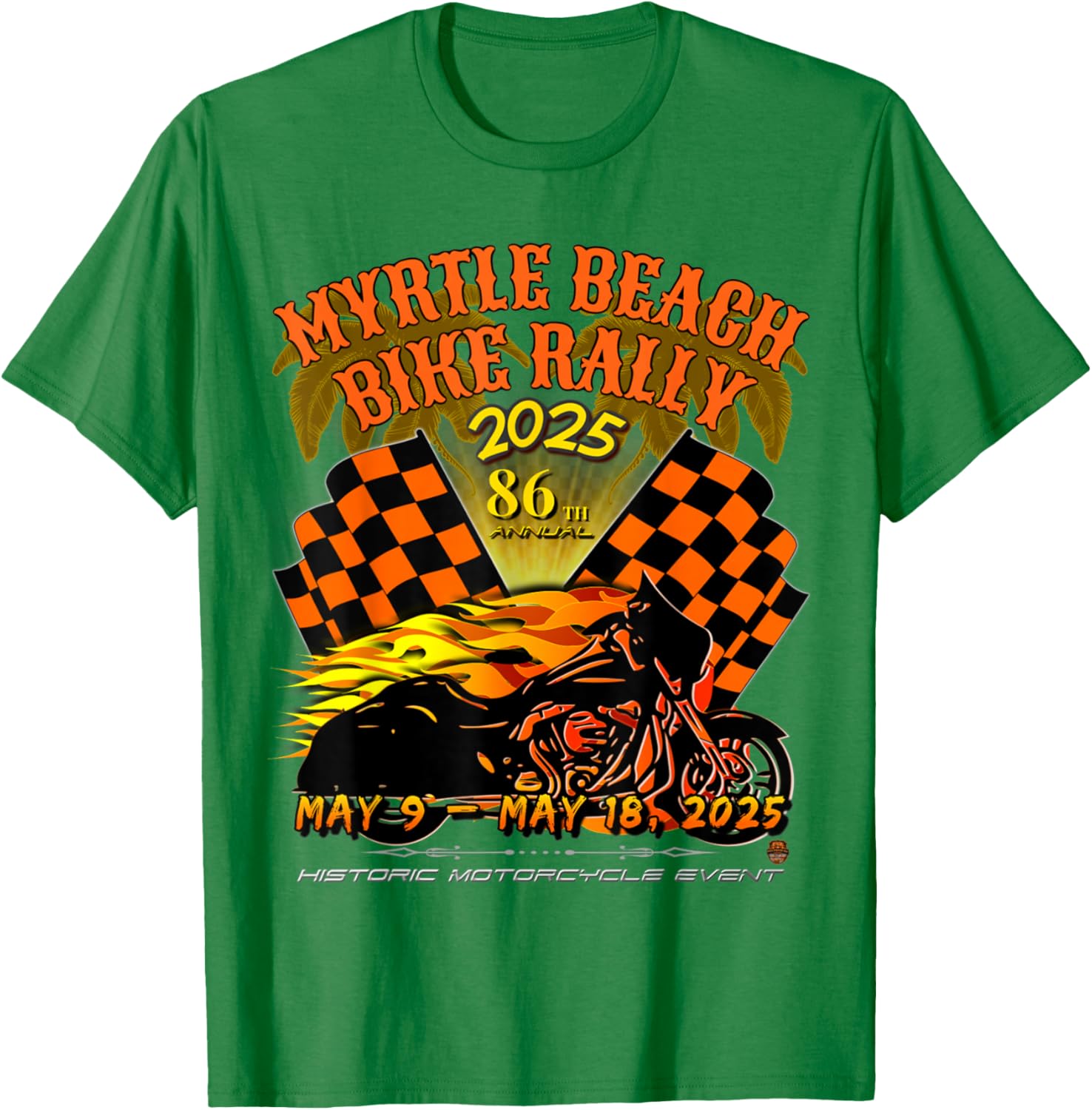 2025 Myrtle Beach Bike Rally Vintage Art T-Shirt for Classic Riders - 17