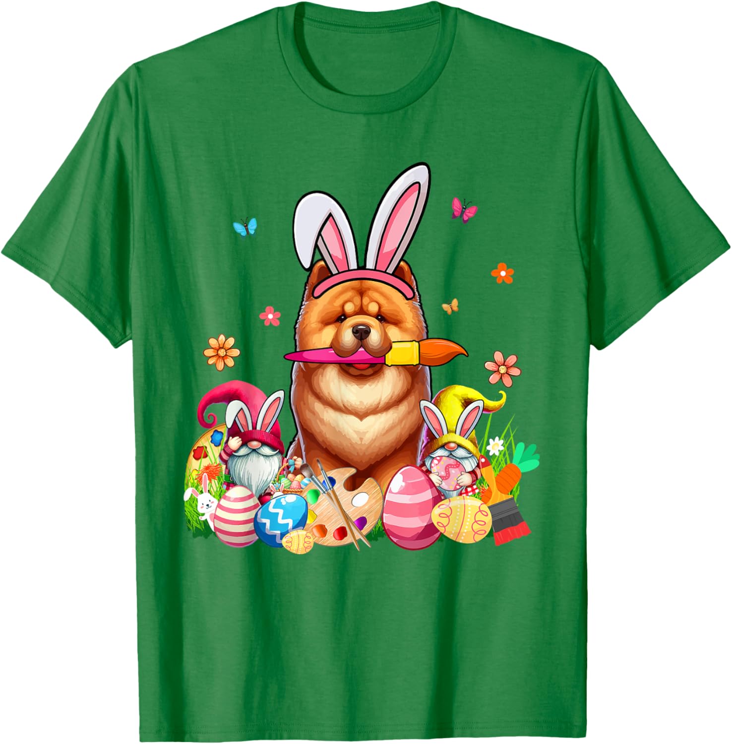 Chow Chow Cosplay Bunny Gnome Easter Eggs T-Shirt for Pet Lovers - 9