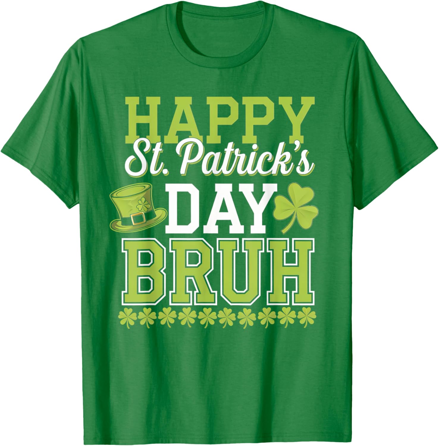 Bruh St Patricks Day T-Shirt for Boys and Teens Fun Green Tee - 9
