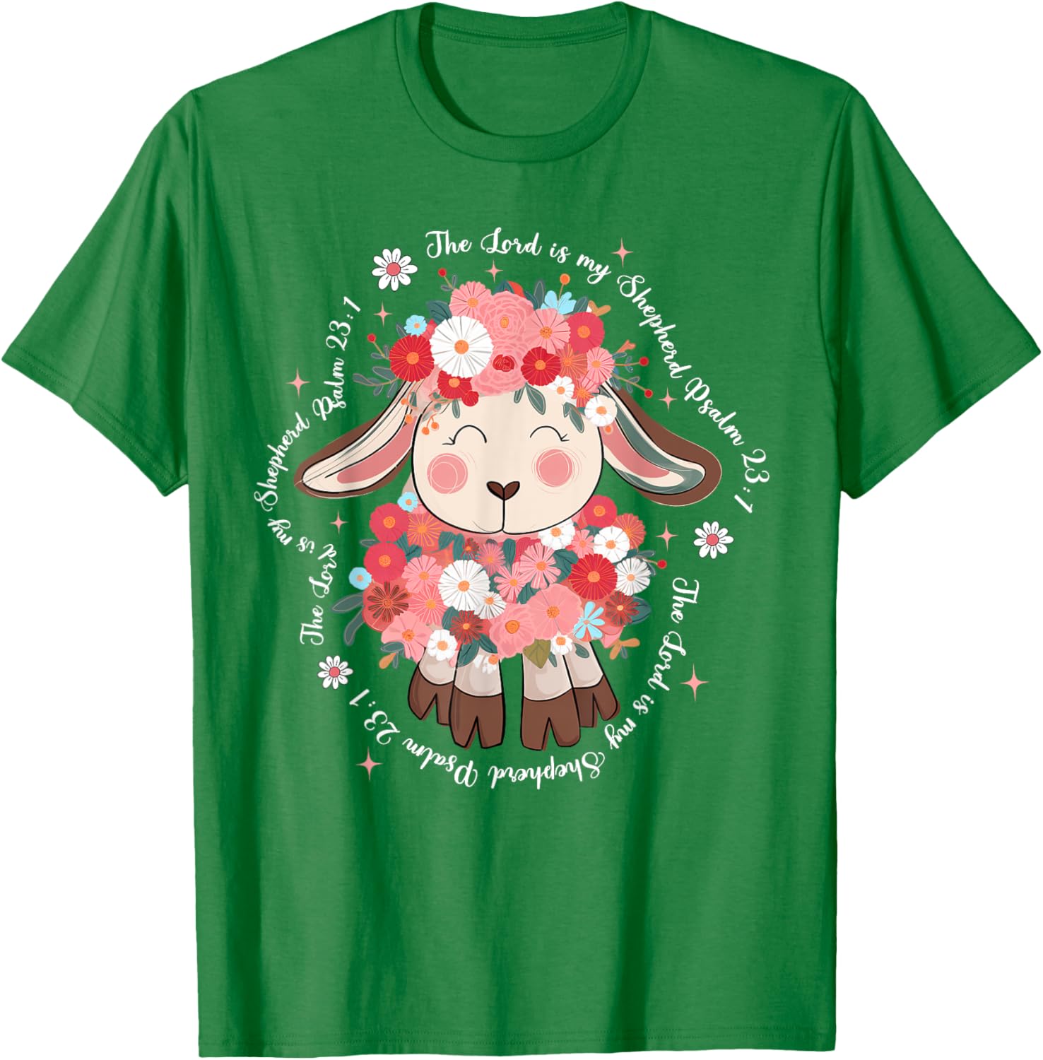 The Lord Is My Shepherd Easter T-Shirt for Christian Faith Enthusiasts - 12