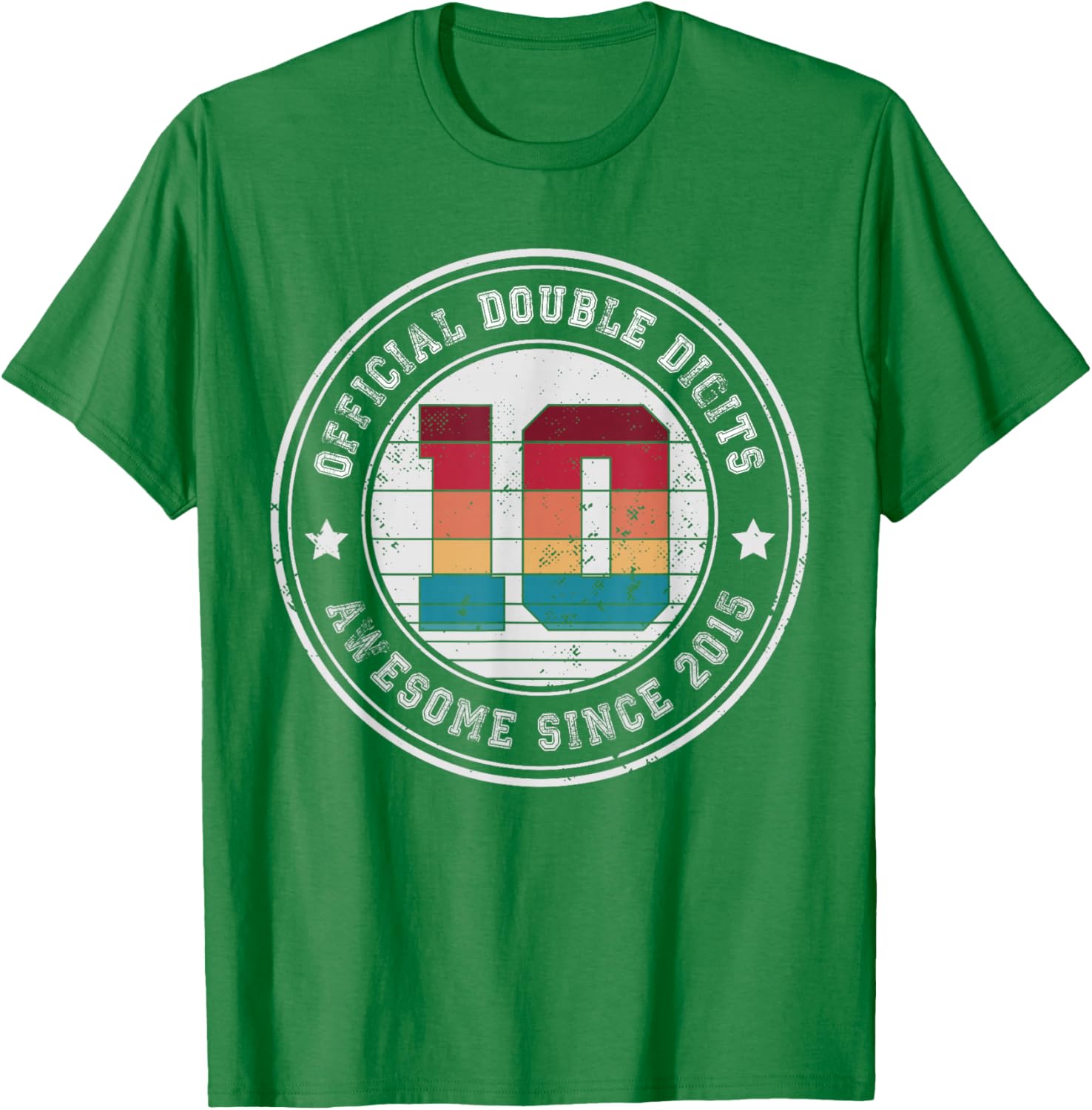 Celebrate 10th Birthday with Fun Ten Years Old Double Digits T-Shirt - 16