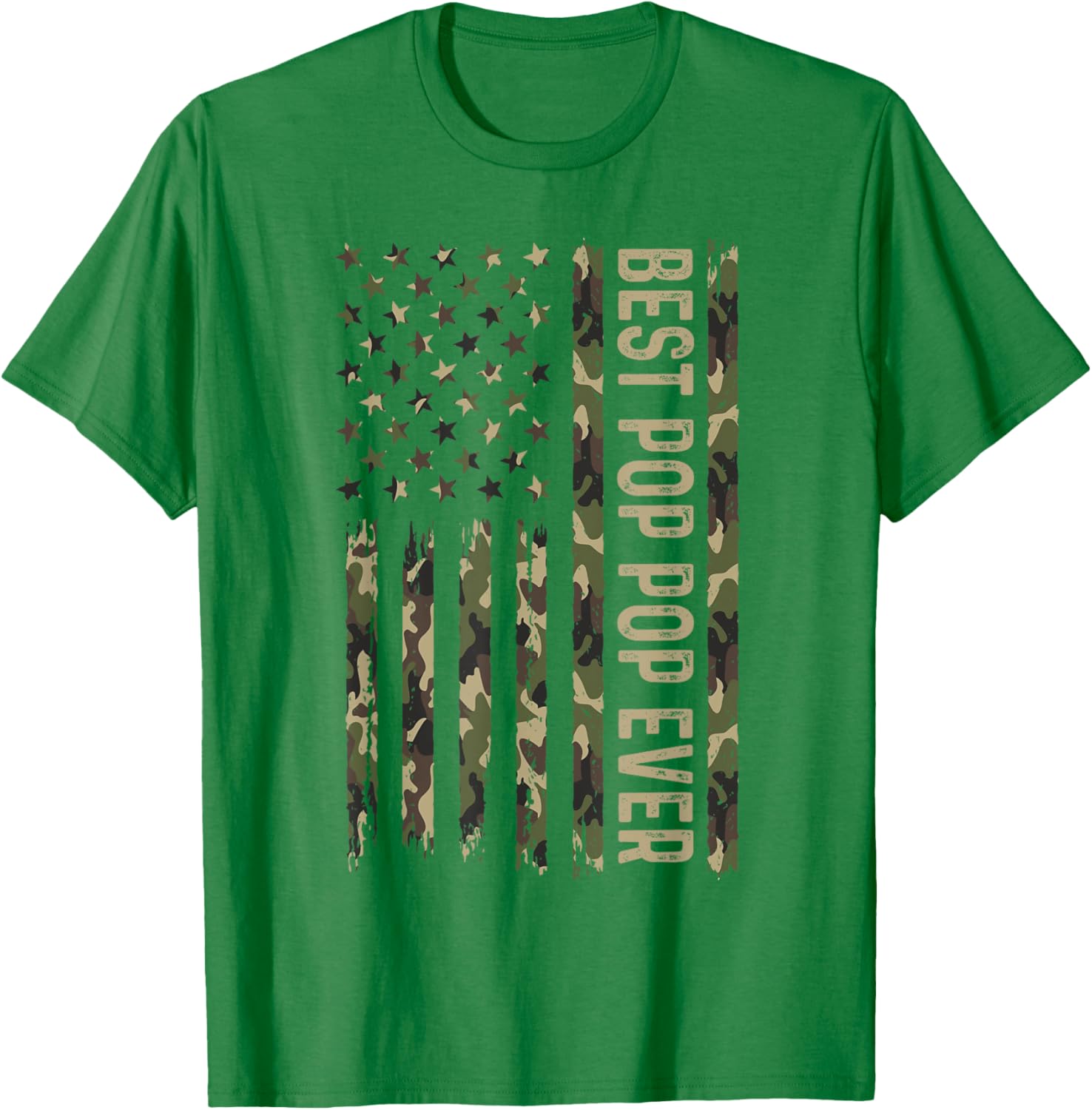 Best Pop Pop Ever Military Camouflage Flag T-Shirt for Dads - 7