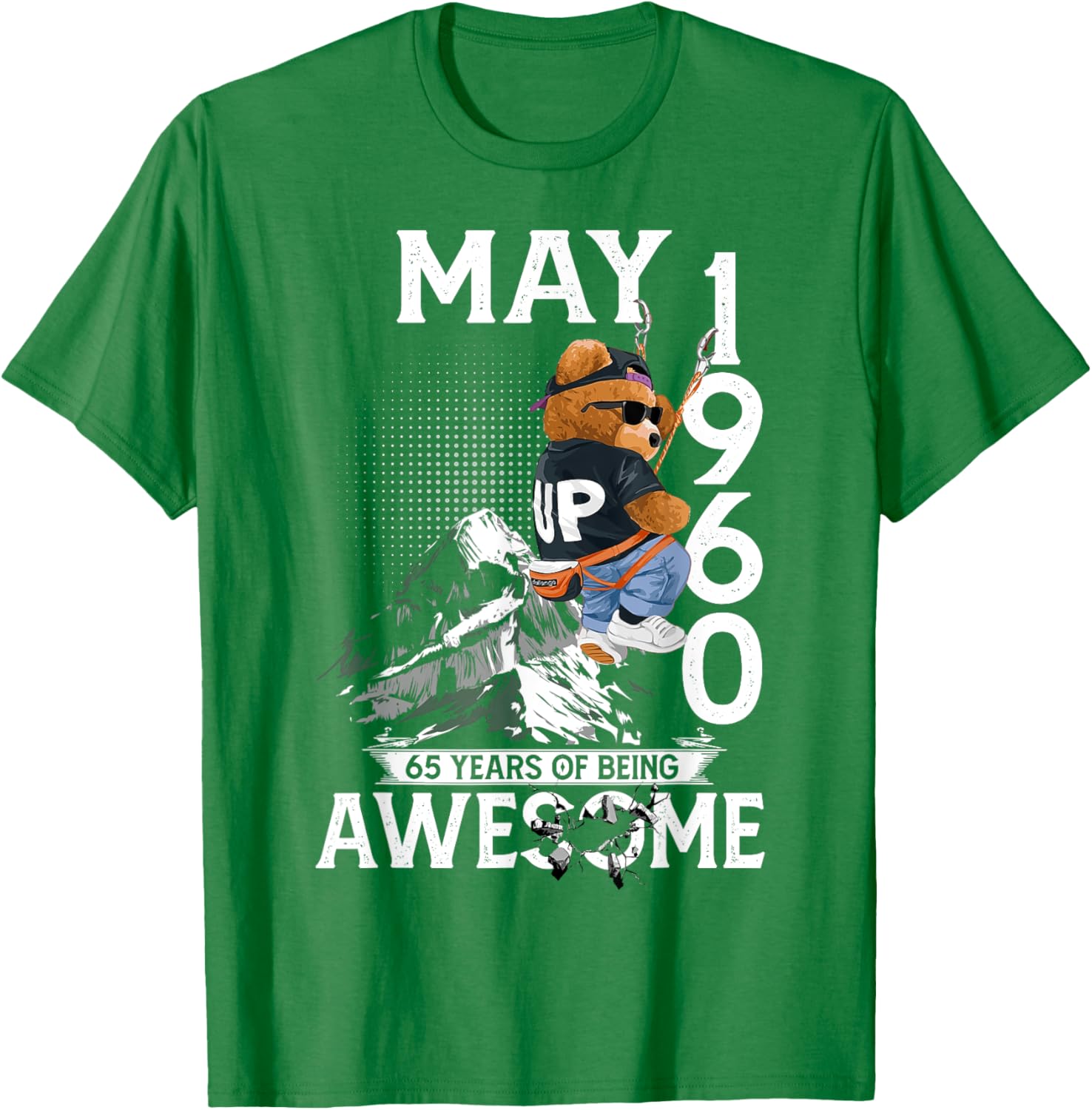 65th Birthday Bear Legends T-Shirt for Men May 1960 Vintage Style - 20