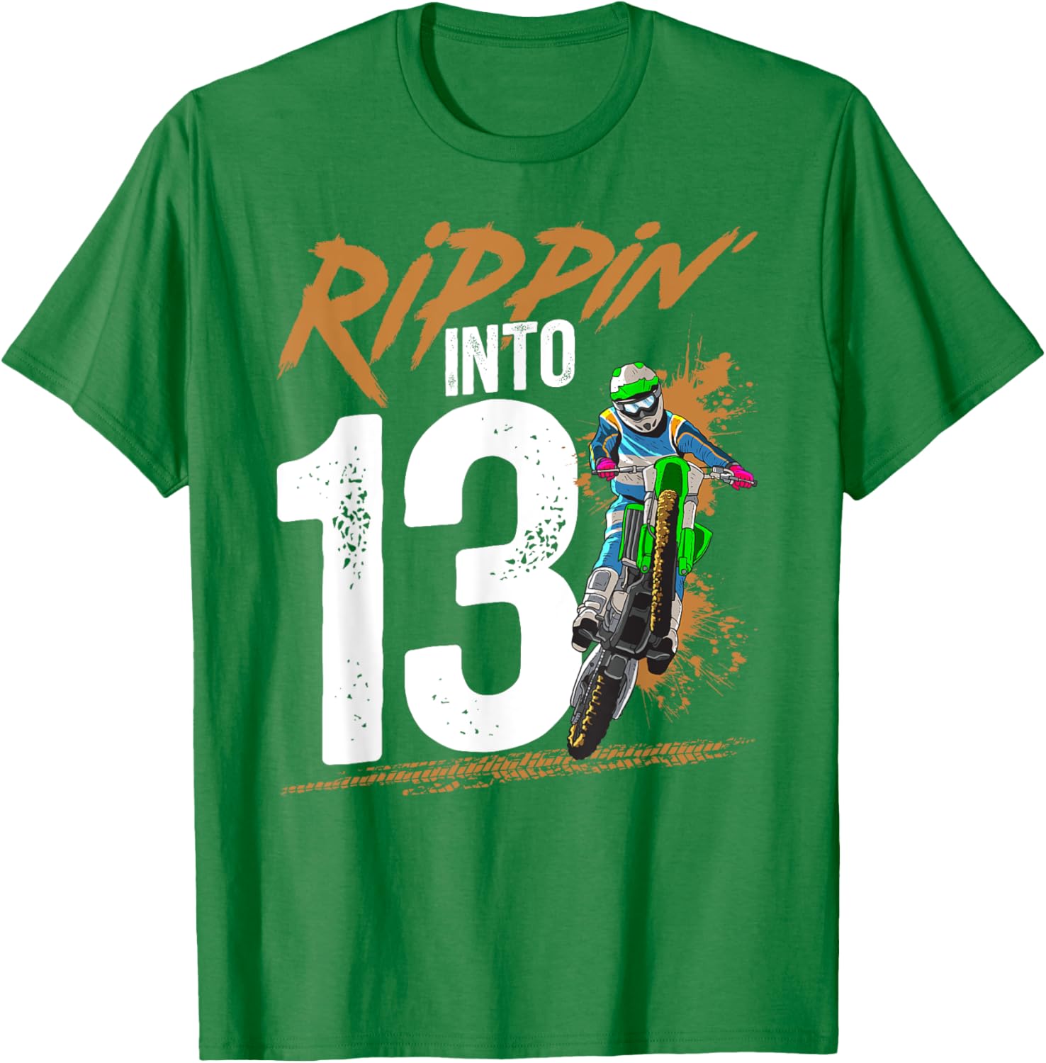Cool 13th Dirt Bike Birthday Party T-Shirt for Young Bikers - 5