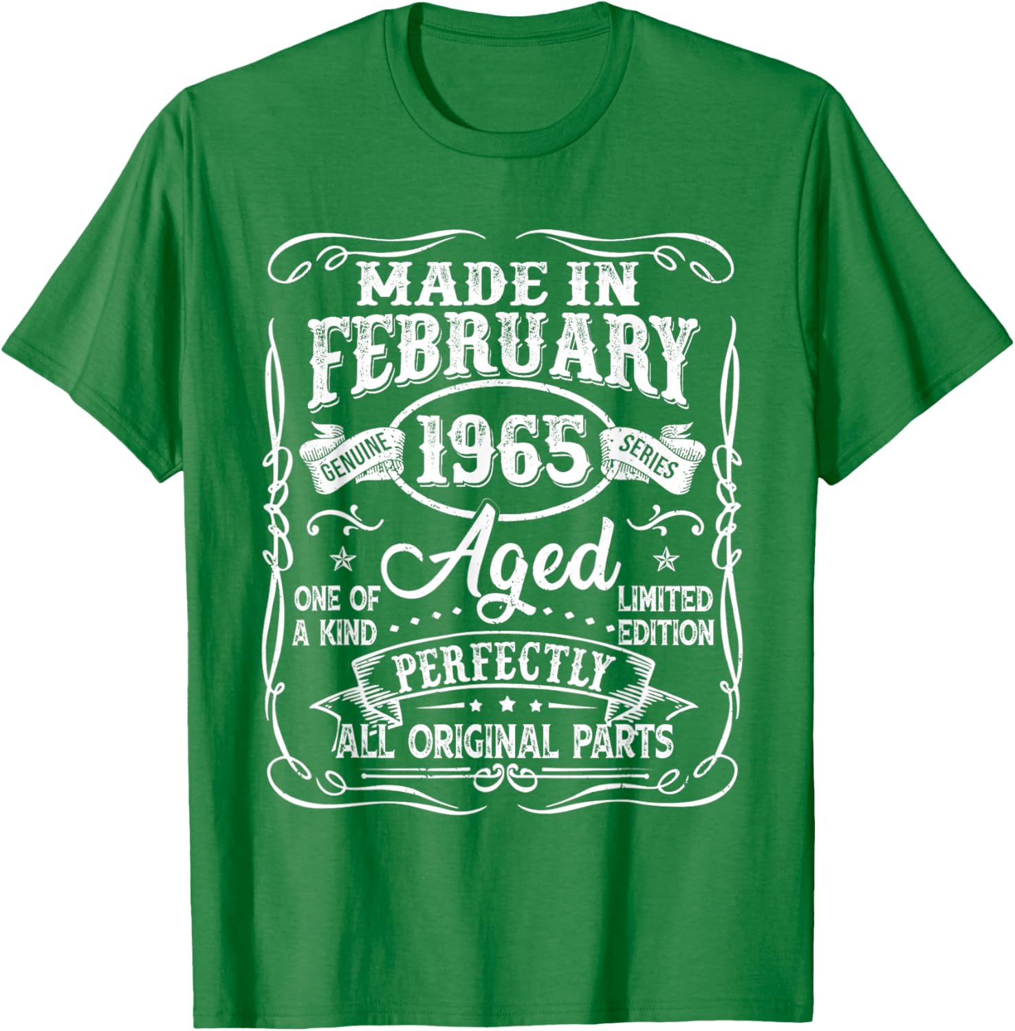 Vintage 60th Birthday T-Shirt for Men Born in February 1965 - 4