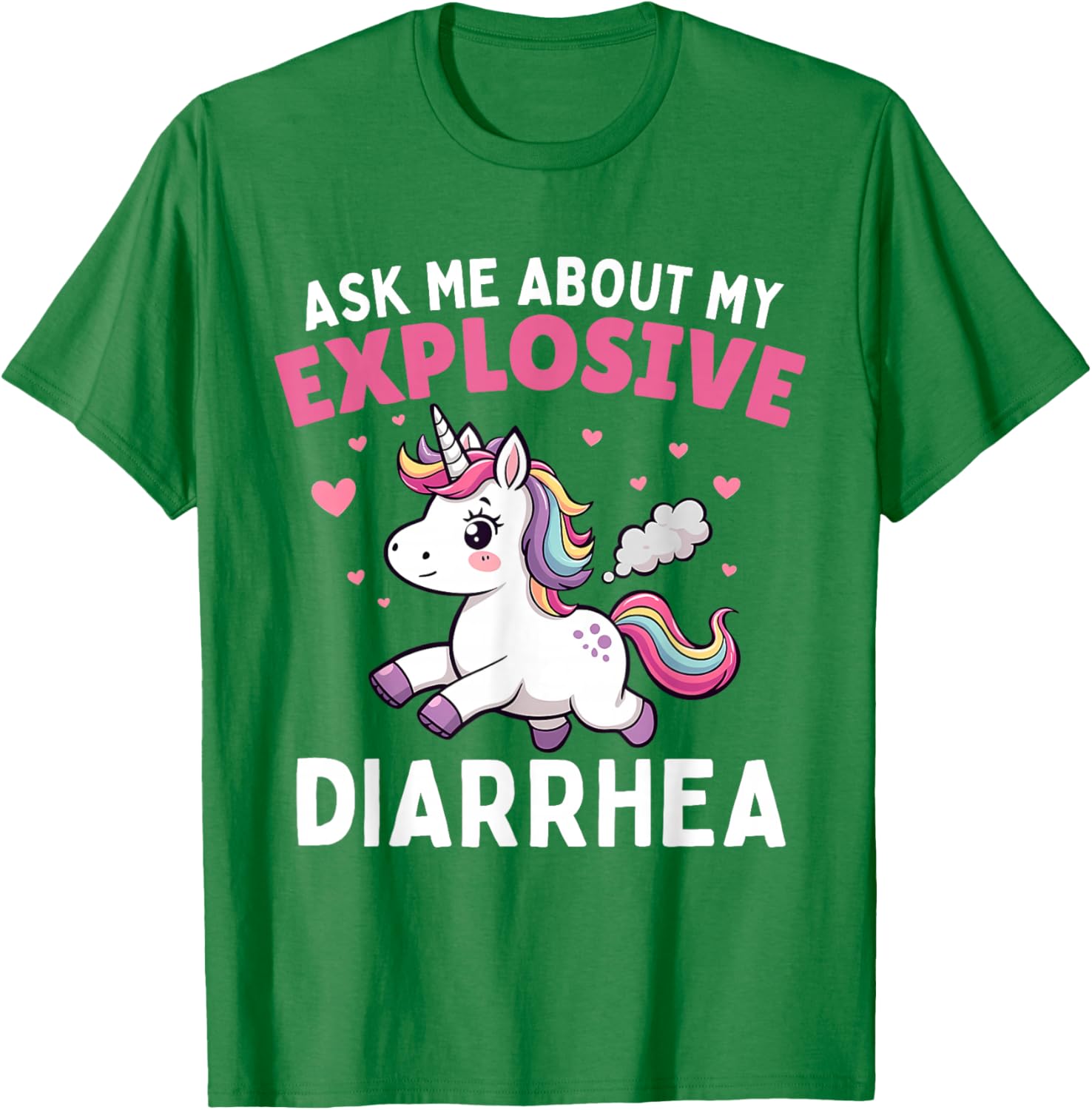 Funny Unicorn T-Shirt Ask Me About My Explosive Diarrhea Meme - 5