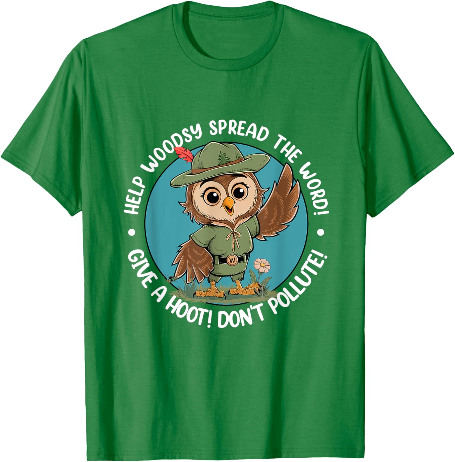 Woodsy Owl Give A Hoot Don't Pollute Vintage Retro T-Shirt for Nature Lovers - 5