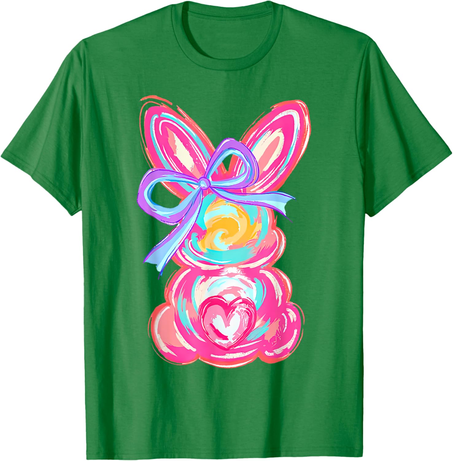 Coquette Bow Bunny Easter Shirt for Women and Girls Fun T-Shirt - 22