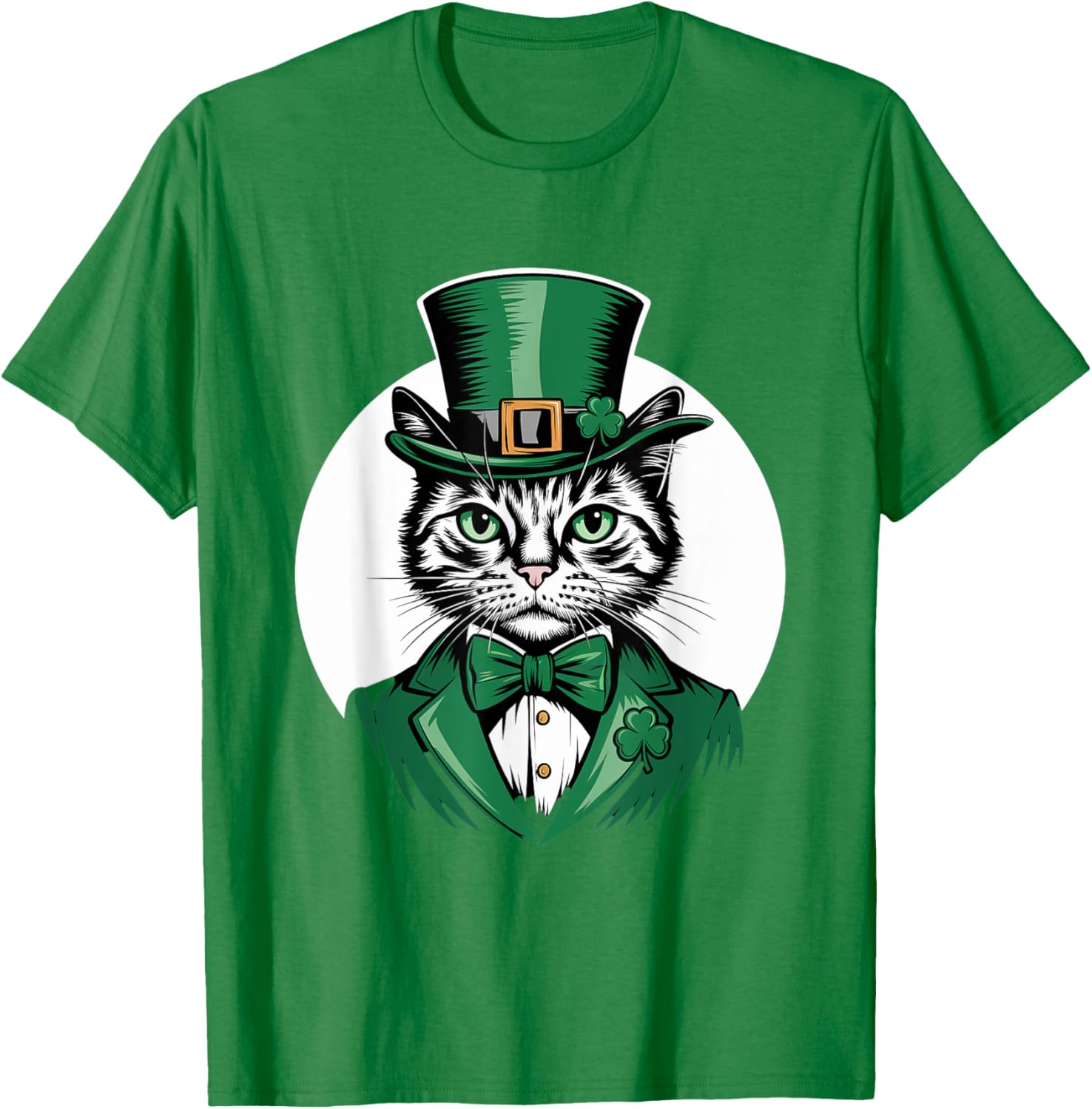 Cute Cat Leprechaun T-Shirt for Cat Lovers on St Patrick's Day - 1