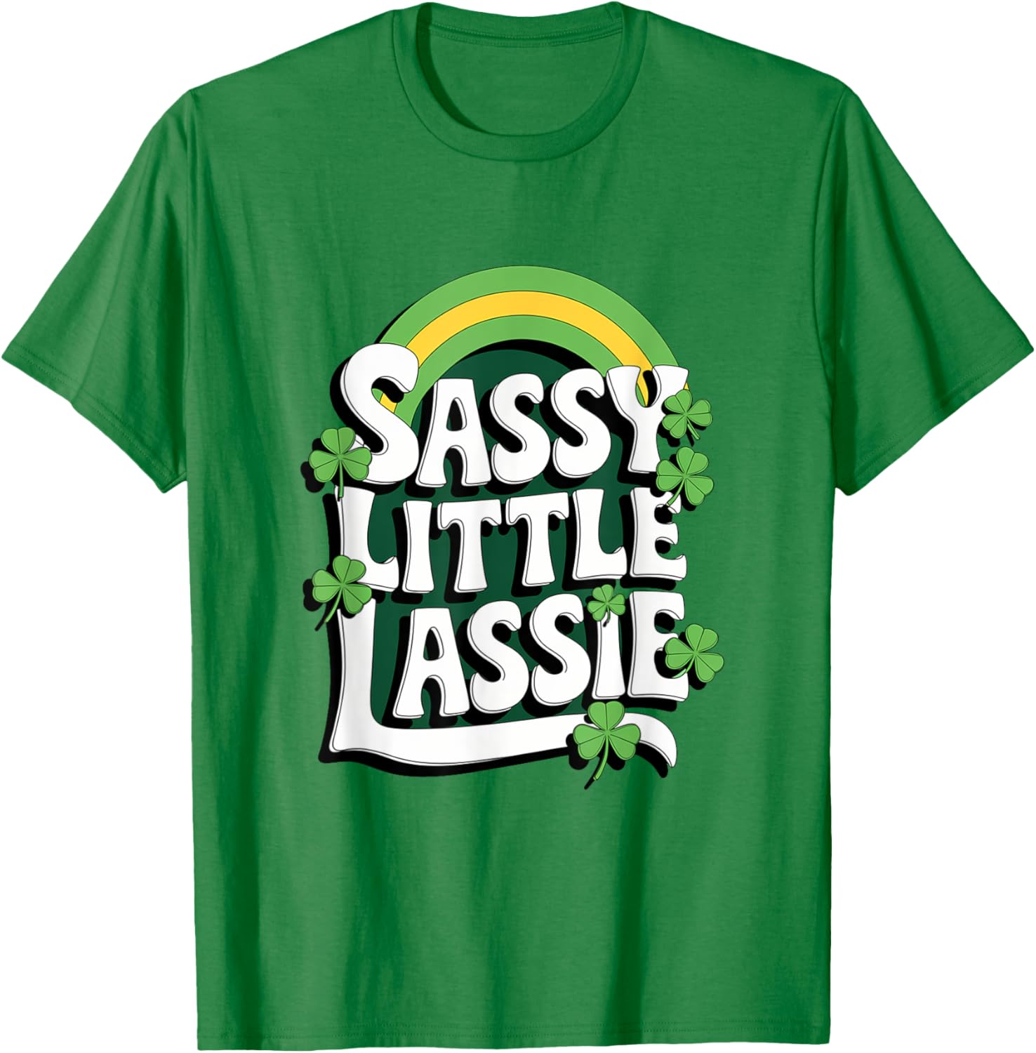 Sassy Little Lassie St Patricks Day T-Shirt for Girls and Teens - 2