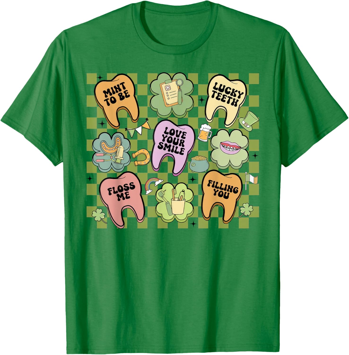 Retro Irish Dentist T-Shirt for St Patrick's Day Dental Squad Fun - 11