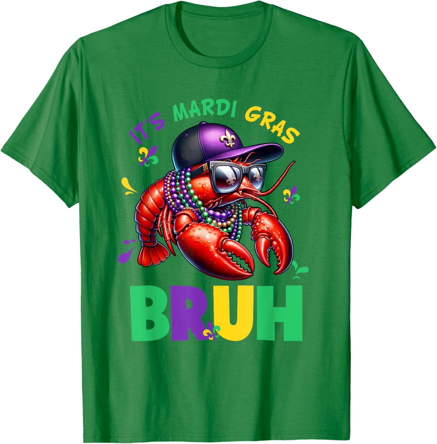 Cute Bruh Mardi Gras Crawfish T-Shirt for Kids - Fun Festival Fashion - 11