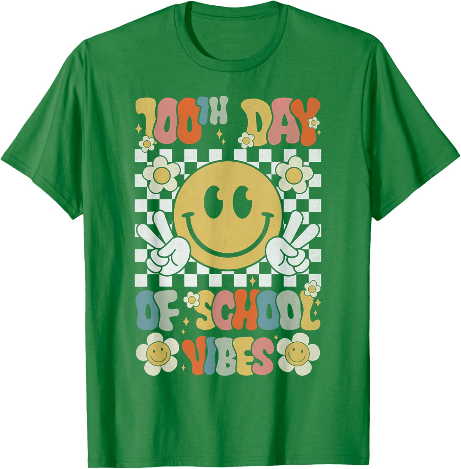 Cute 100th Day of School Smile Face T-Shirt for Kids Celebration - 14