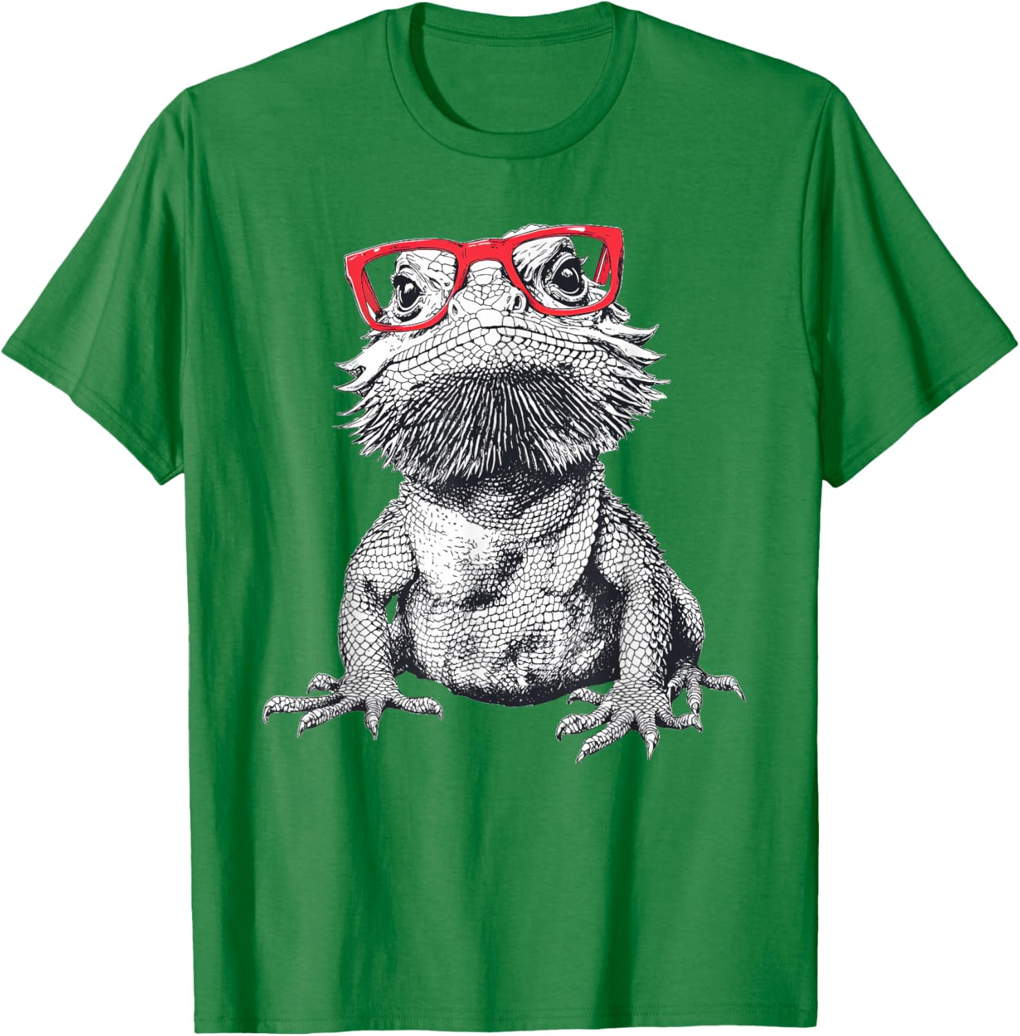 Cool Bearded Dragon Nerdy Glasses T-Shirt for Fun Animal Lovers - 2