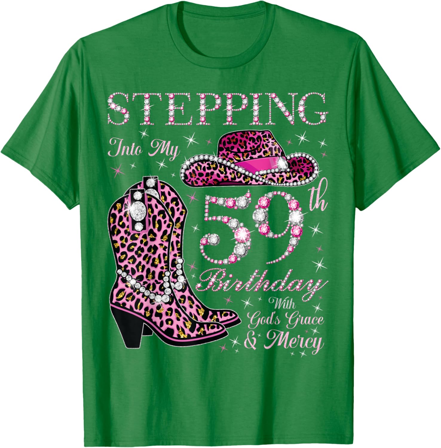Celebrate 59 with Grace Mercy T-Shirt for Birthday Joy and Style - 15