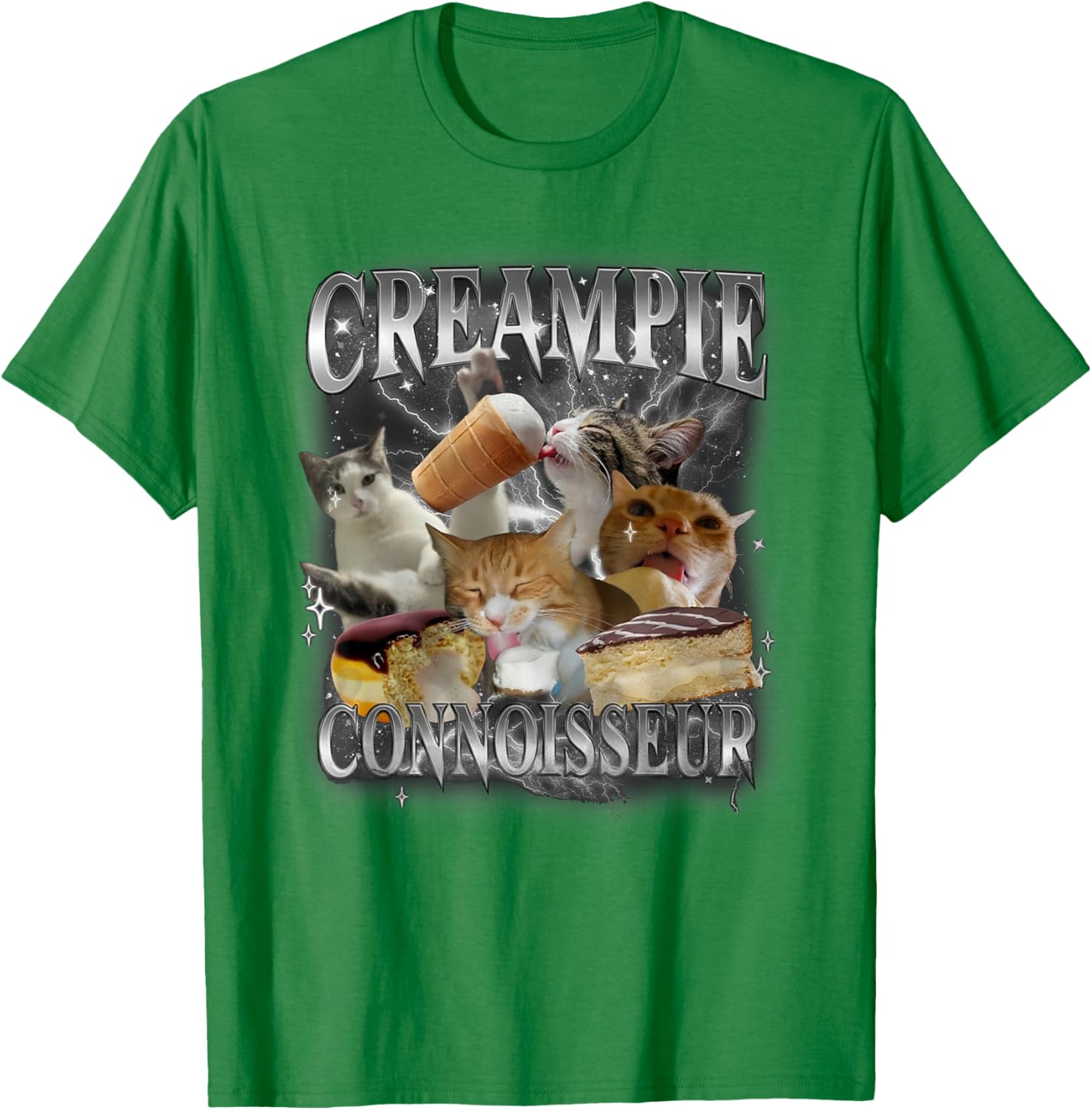 Funny Cat Meme T-Shirt for Adults - Creampie Connoisseur Humor - 3