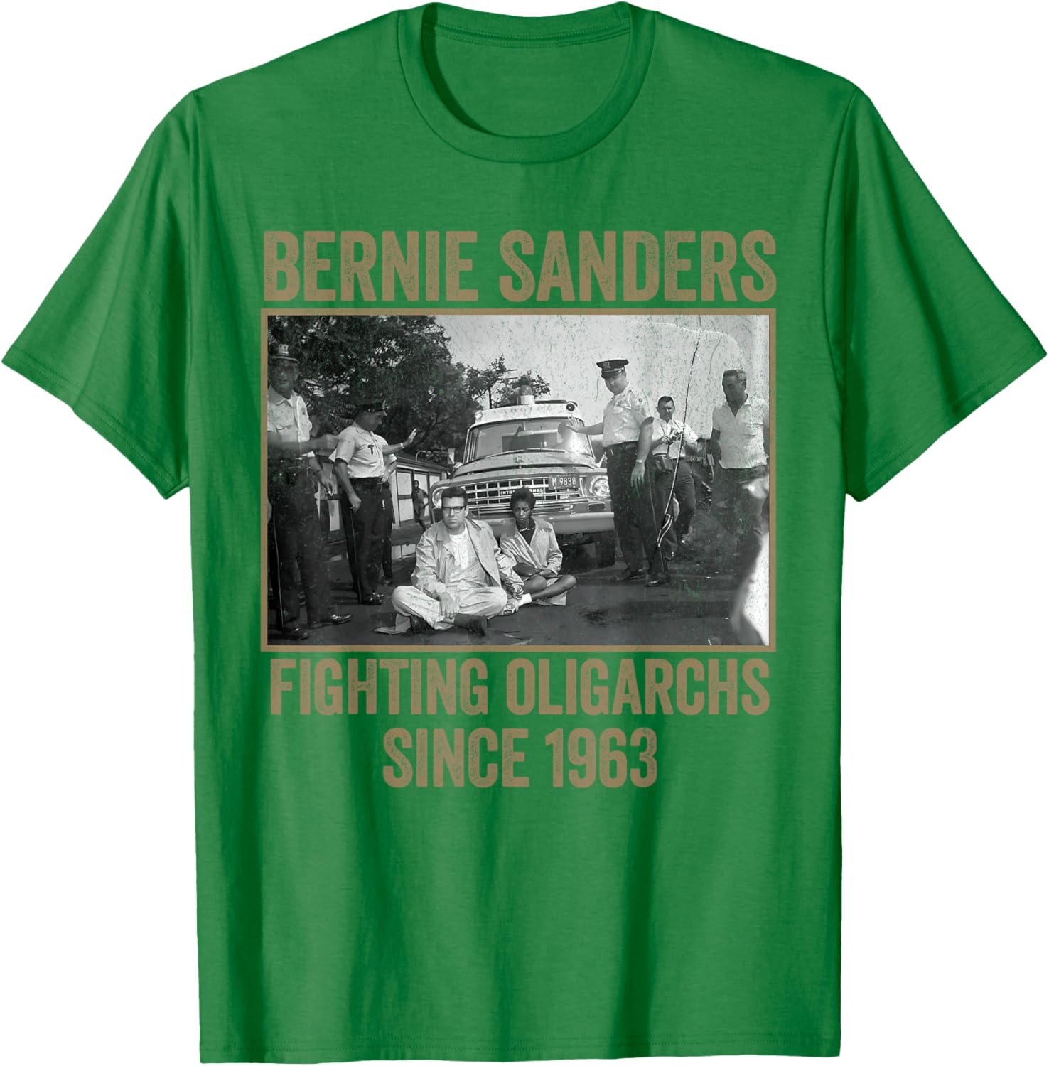 Bernie Fighting Oligarchs Protest T-Shirt for Activists and Supporters - 4