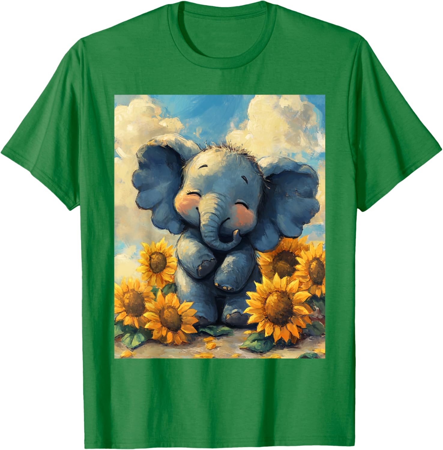 Adorable Sunflower Elephant T-Shirt for Kids - Perfect for Boys and Girls - 7