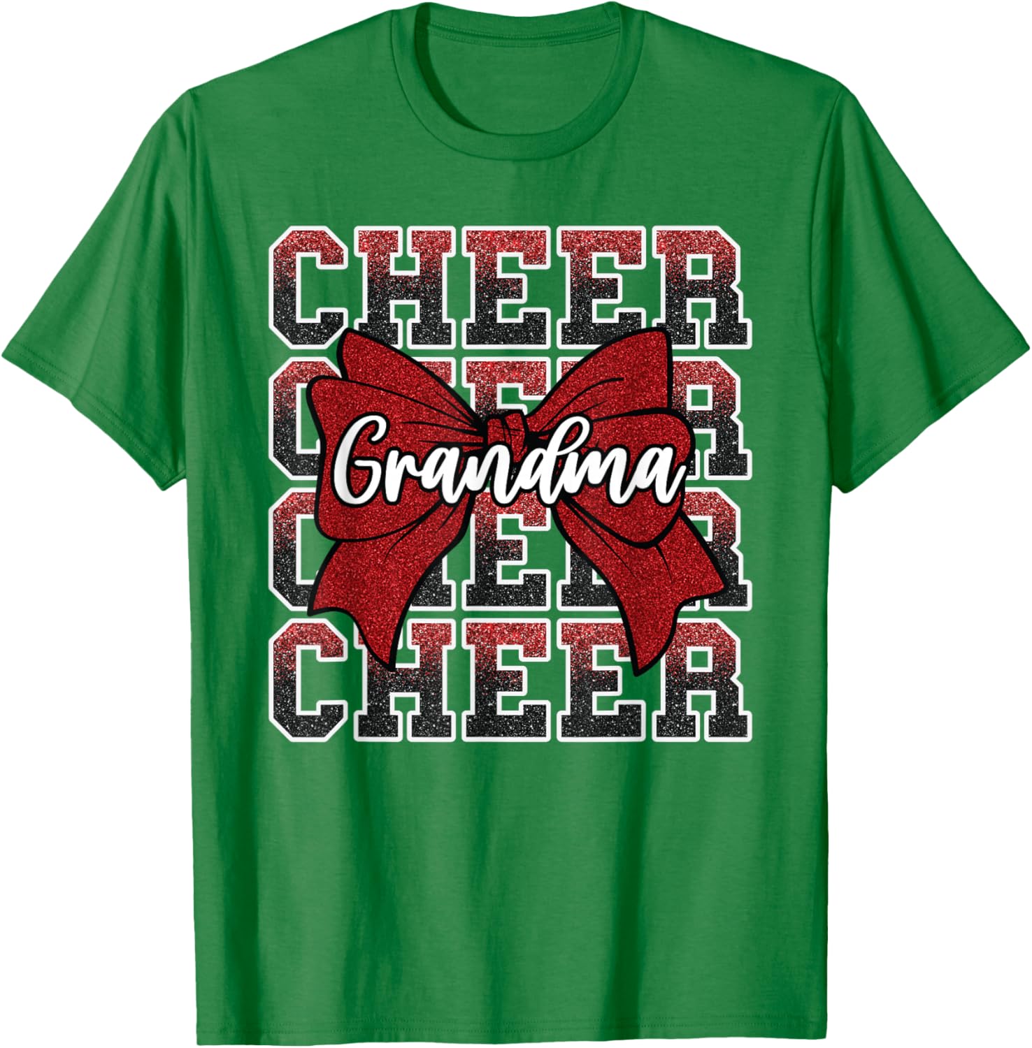 Cheer G-Ma Grandma Cheerleader Red T-Shirt for Cheer Fans and Family - 4