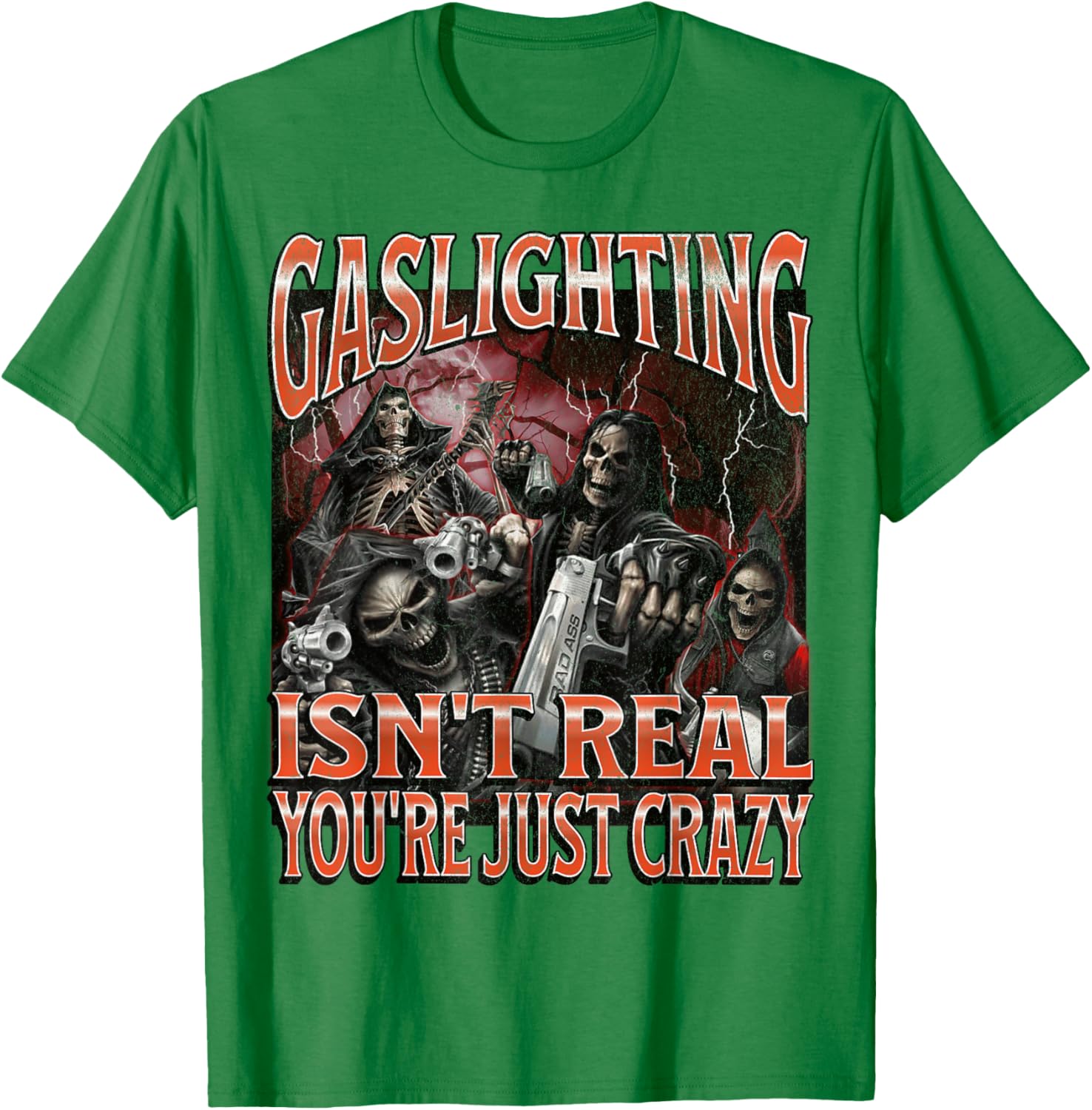 Funny Gaslighting Skeleton Meme T-Shirt for Unique Style Lovers - 19