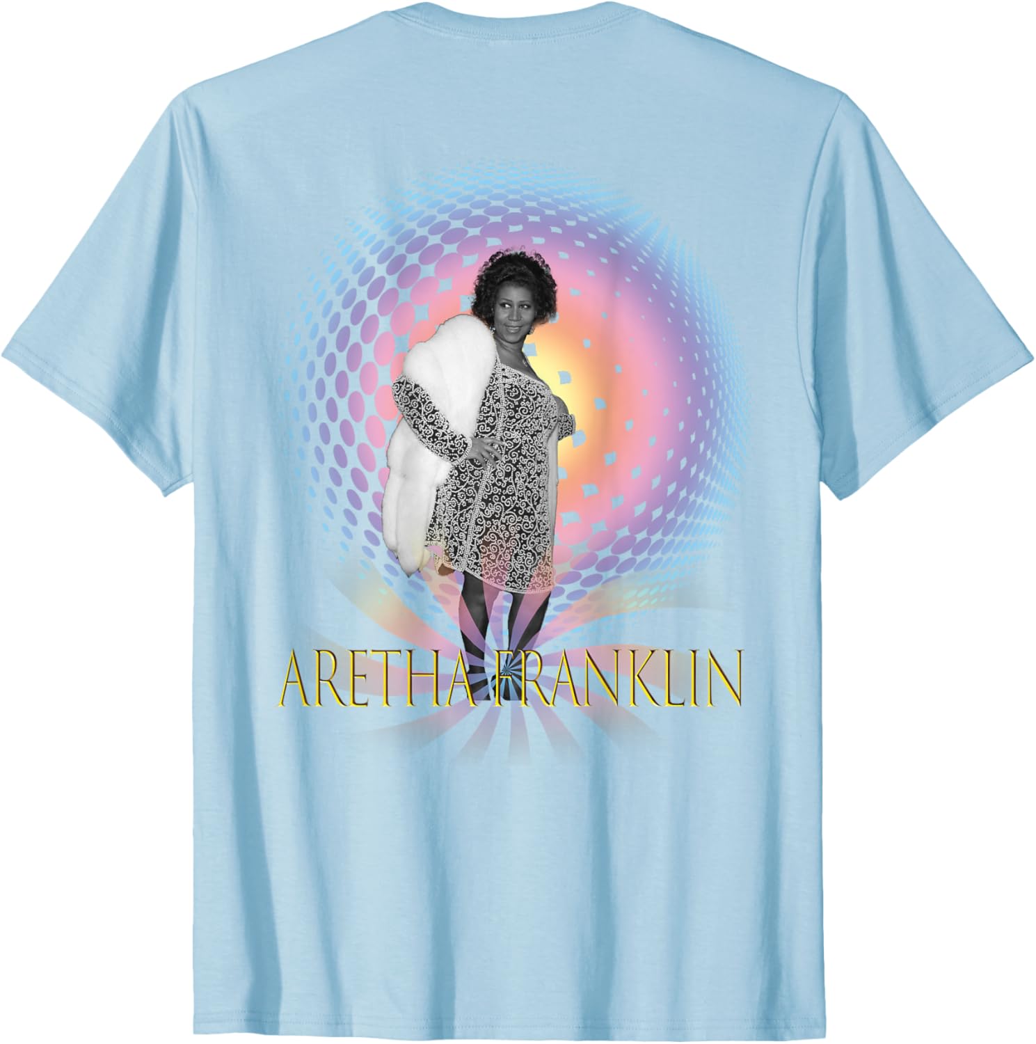 Aretha Franklin Back Printed T-Shirt for Music Lovers and Fans - 2