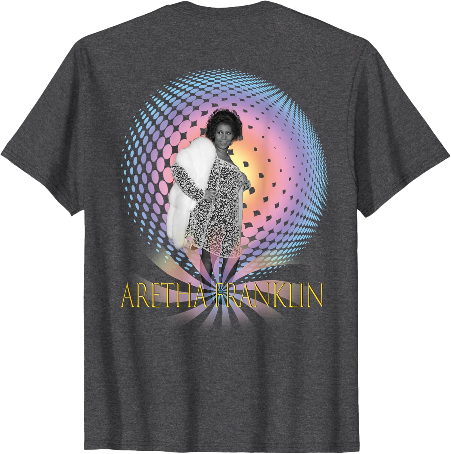 Aretha Franklin Back Printed T-Shirt for Music Lovers and Fans - 13