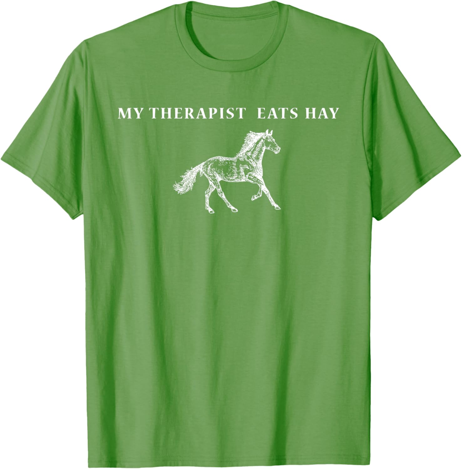 Funny Vintage Retro My Therapist Eats Hay Horse Lover T-Shirt - 20