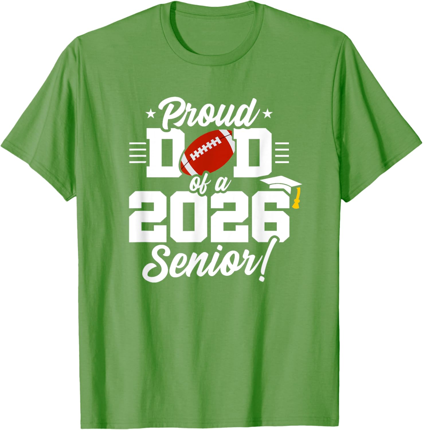 Class of 2026 Senior Year Football Dad T-Shirt for Proud Parents - 5