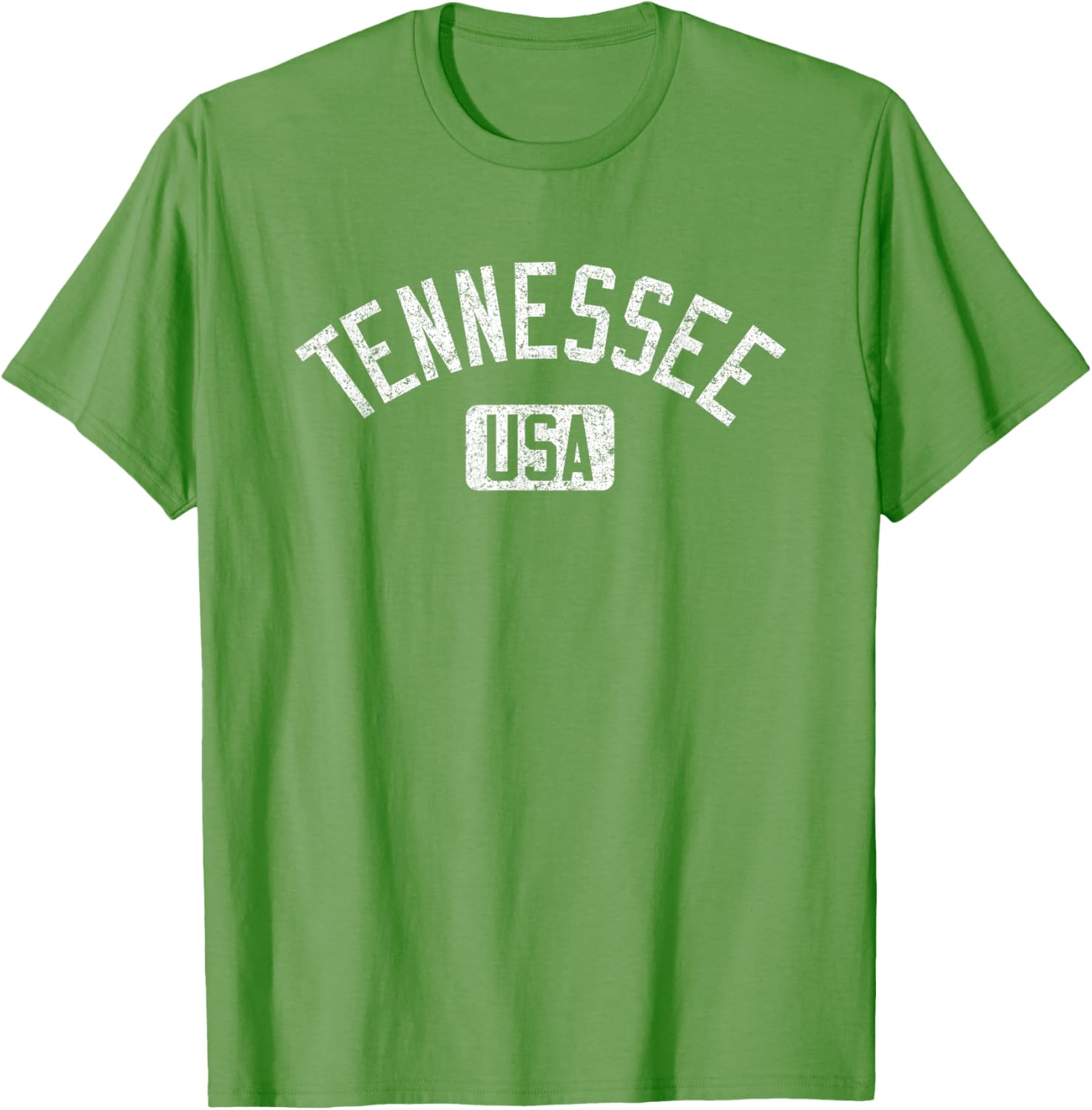 Tennessee Arched Text Distressed White Print T-Shirt for Casual Style - 6