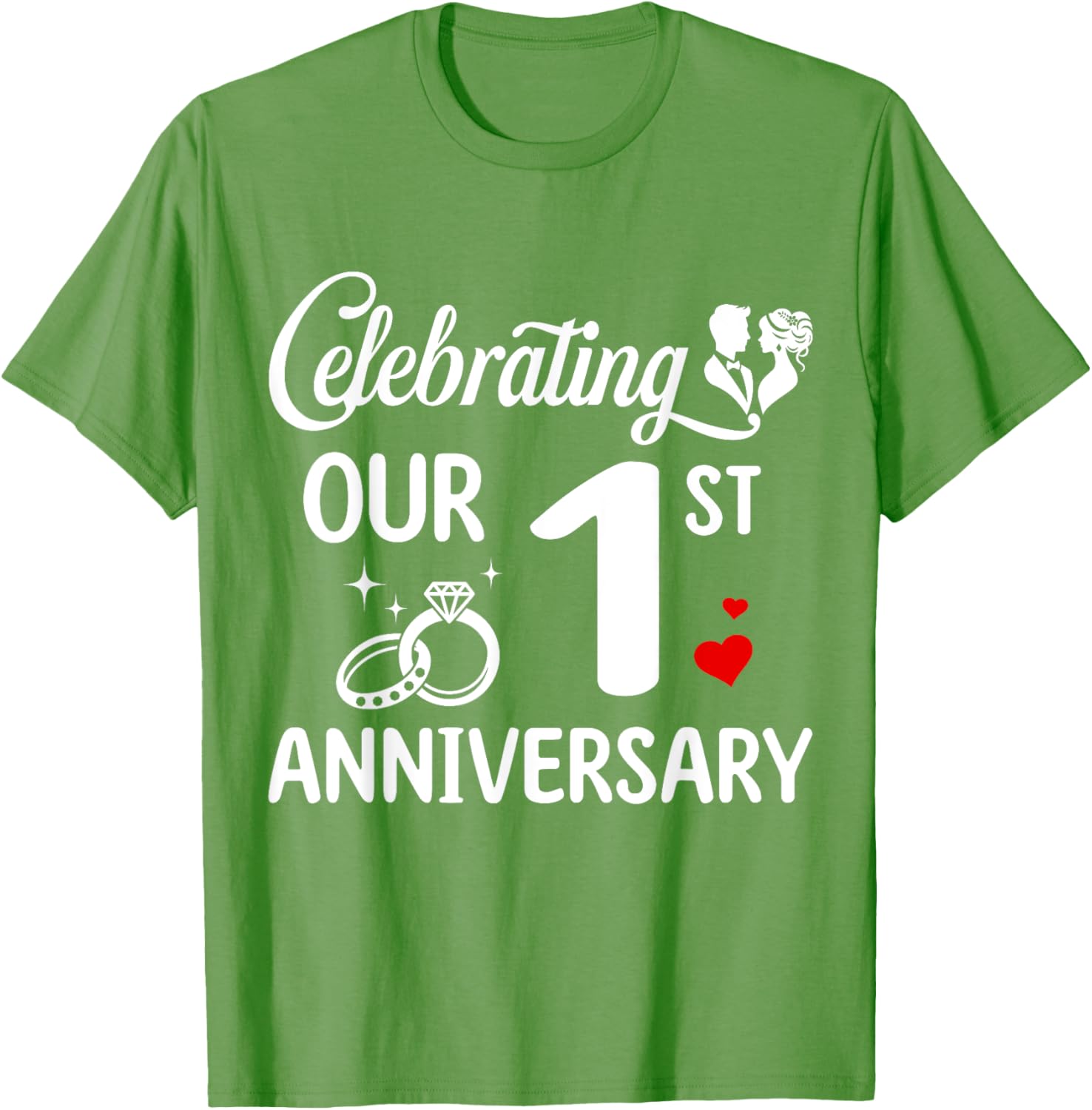 1st Wedding Anniversary T-Shirt for Couples - Celebrate Love in Style - 13