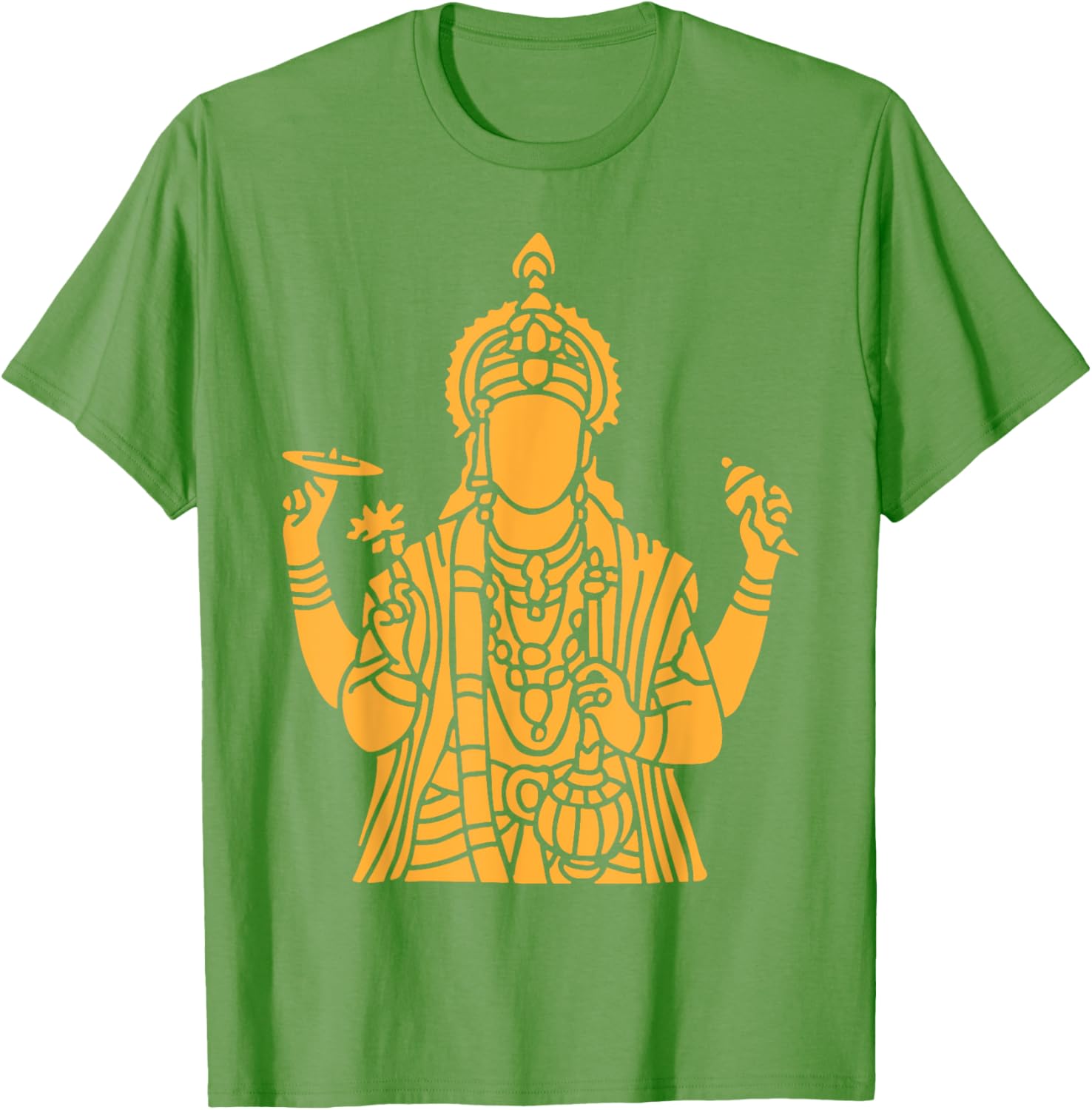 Vishnu Narayana Silhouette T-Shirt for Divine Pooja and Spiritual Wear - 19
