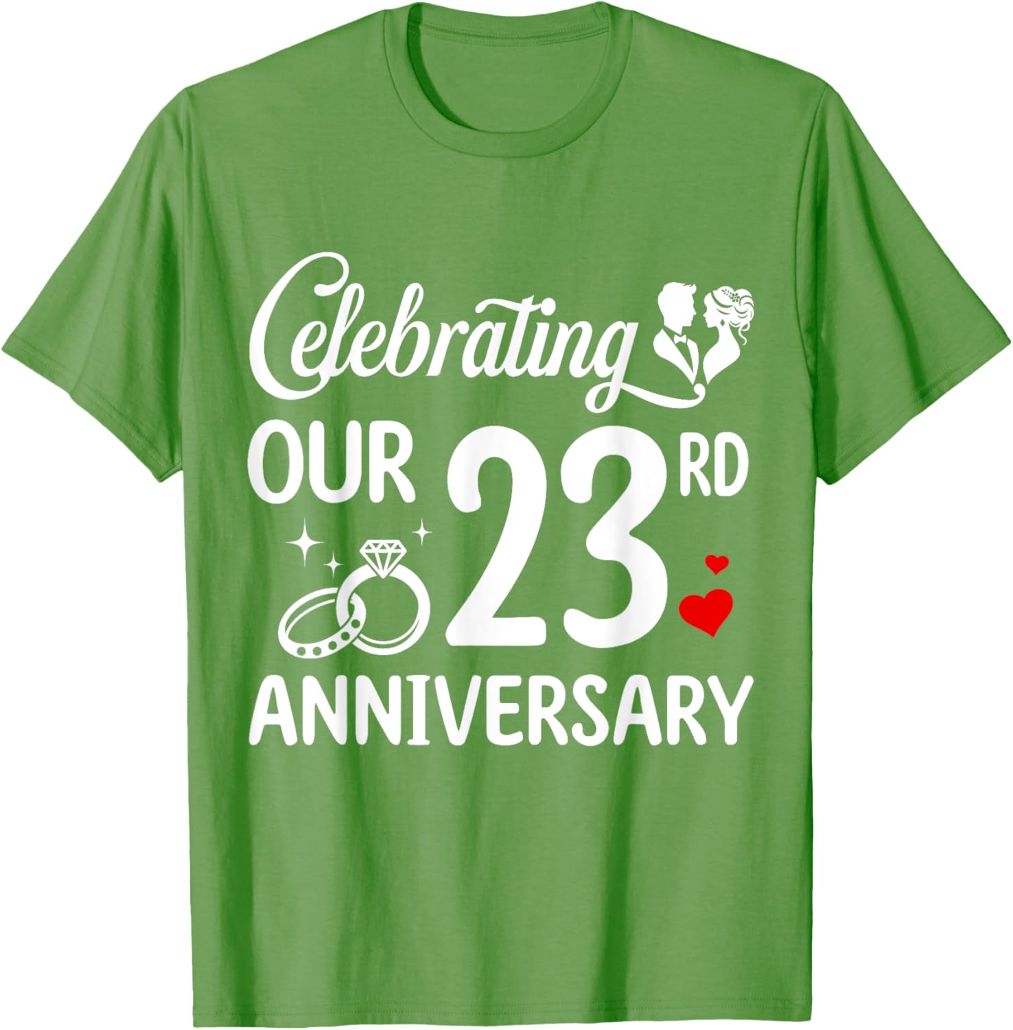 23rd Wedding Anniversary T-Shirt for Him and Her, Celebrate 23 Years of Love - 3