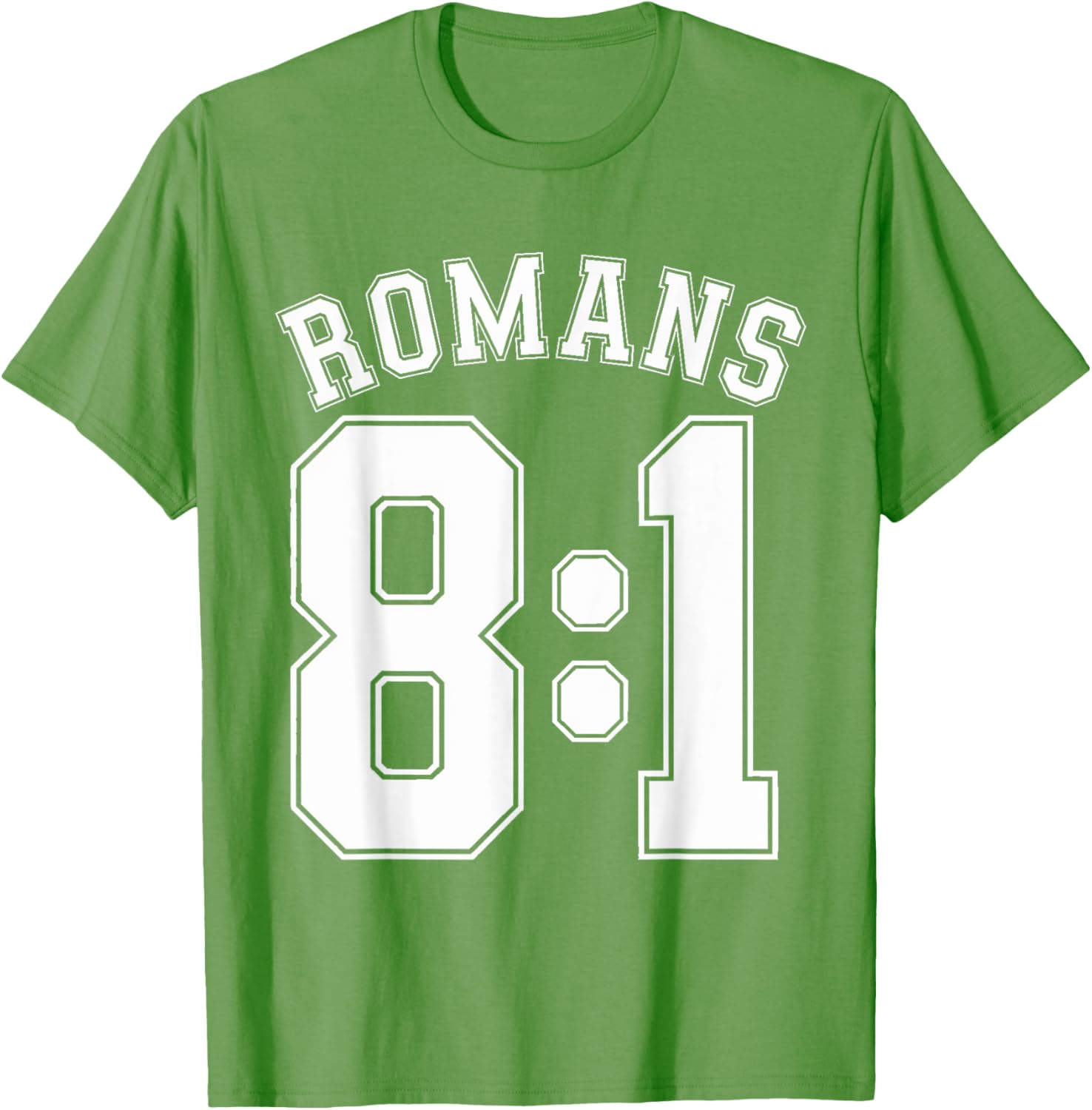 Romans 8:1 Sports Jersey T-Shirt for Christian Motivation and Faith - 18