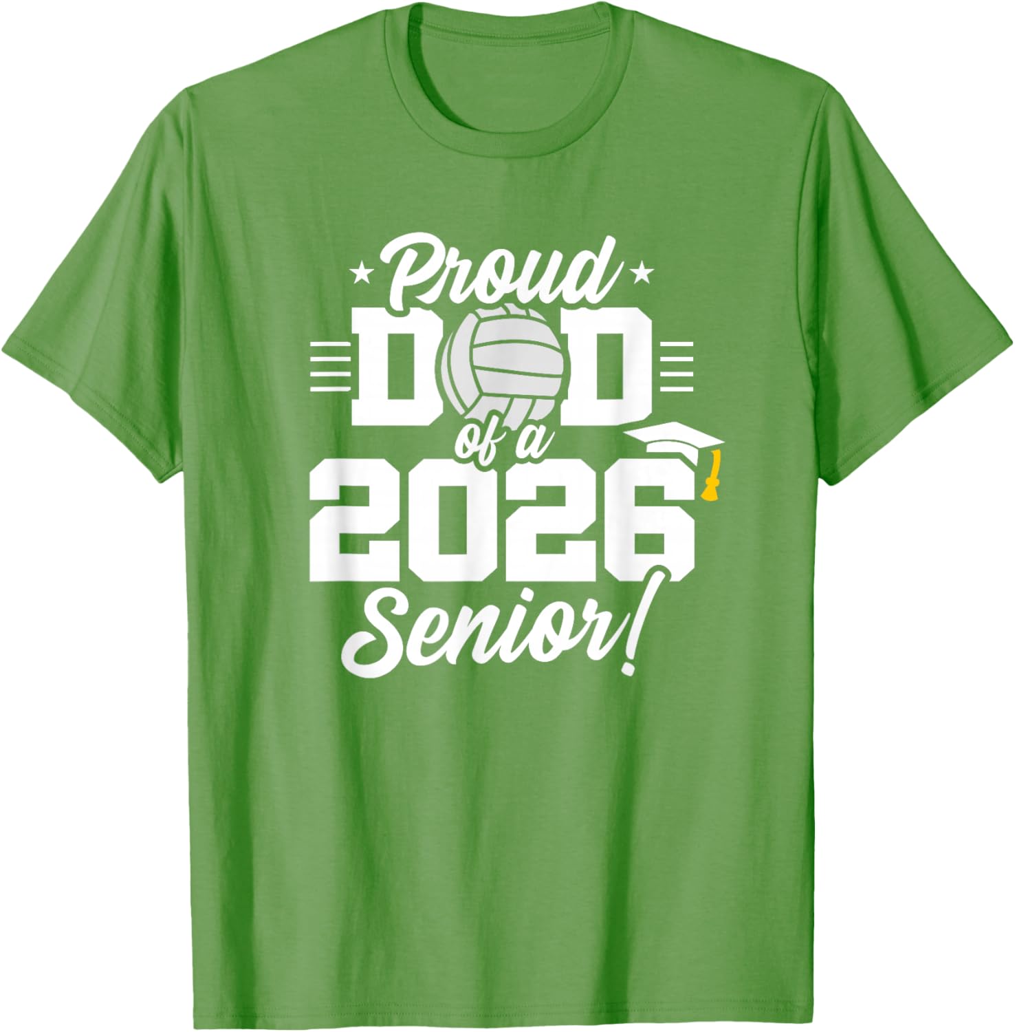 Class of 2026 Volleyball Dad Senior Year T-Shirt for Proud Parents - 24