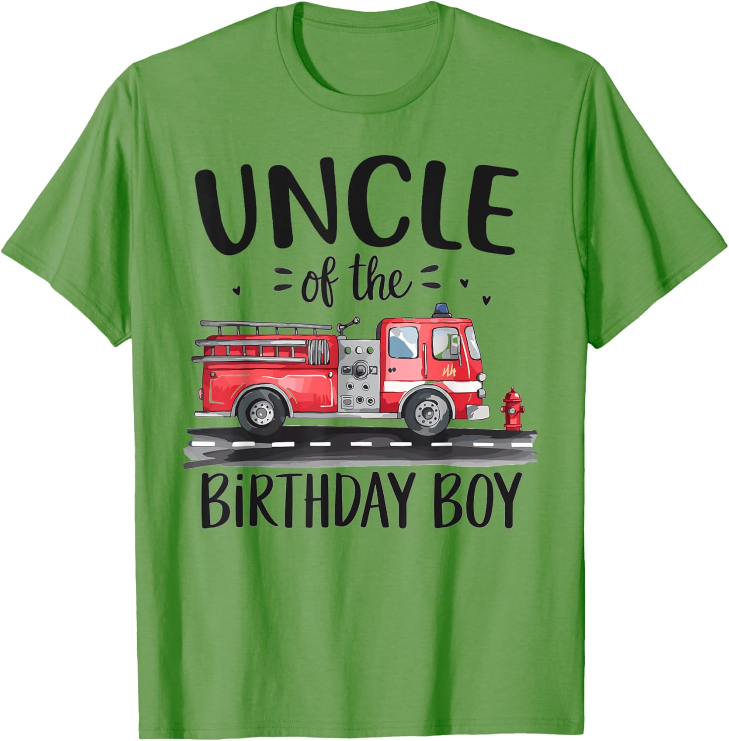 Uncle of the Birthday Boy Fire Truck T-Shirt for Proud Tio Caregivers - 7