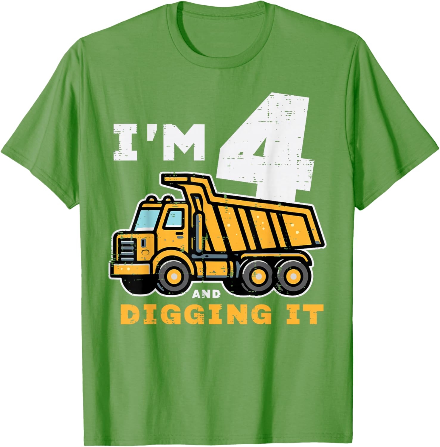 Cute 4th Birthday Dump Truck T-Shirt for Kids - Digging It Design - 19