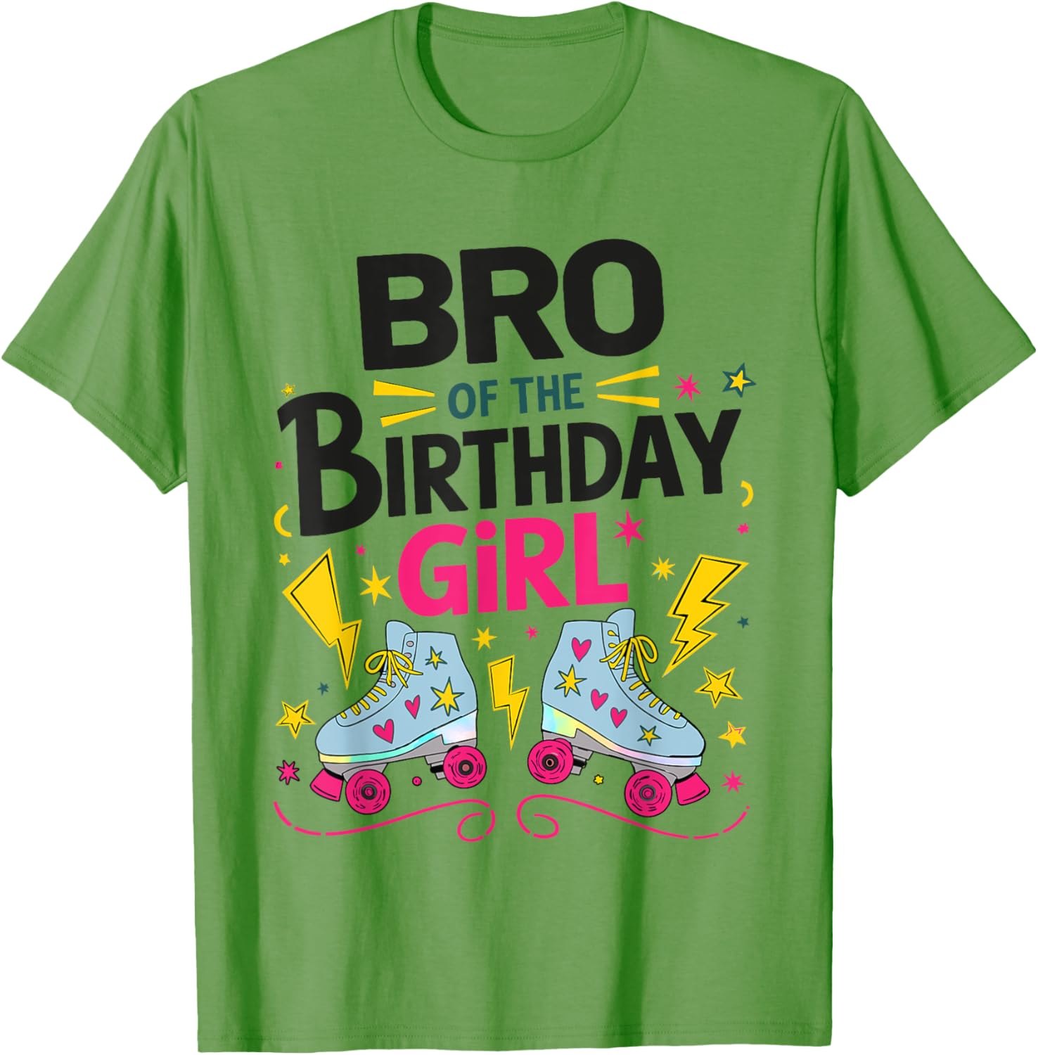 Cool Bro of The Birthday Girl Rolling Skate T-Shirt for Brothers - 2