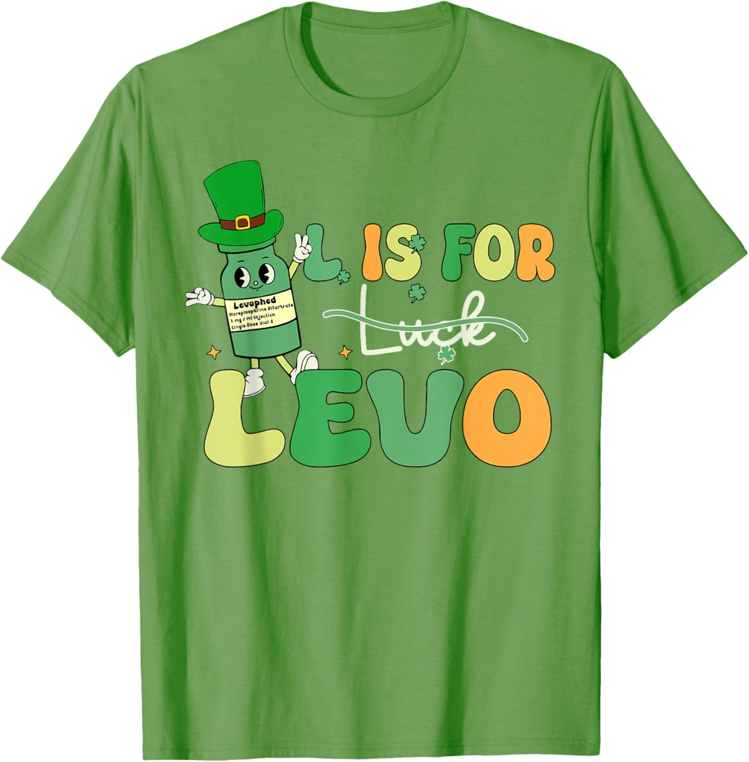 St Patrick's Day Levo T-Shirt for Pharmacists and Nurses in ICU ER - 4