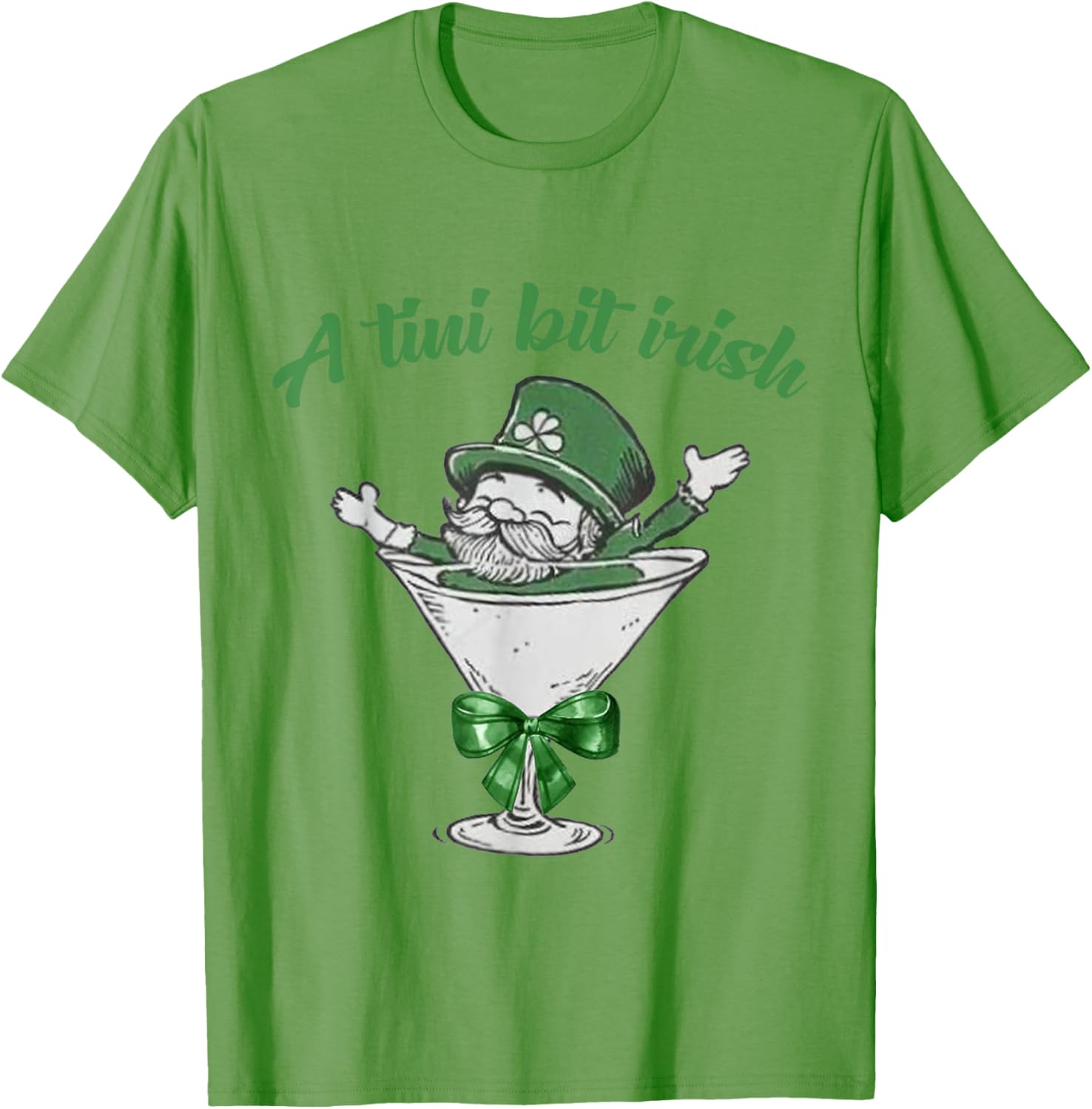 A Tini Bit Irish Leprechaun Martini St Patrick's Day T-Shirt - 18