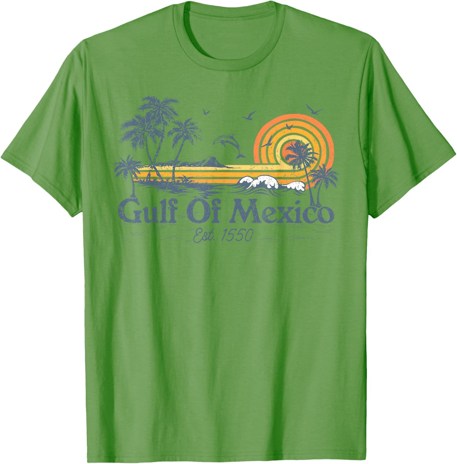 Gulf of Mexico Est 1550 Retro Vintage Beach T-Shirt for Beach Lovers - 13