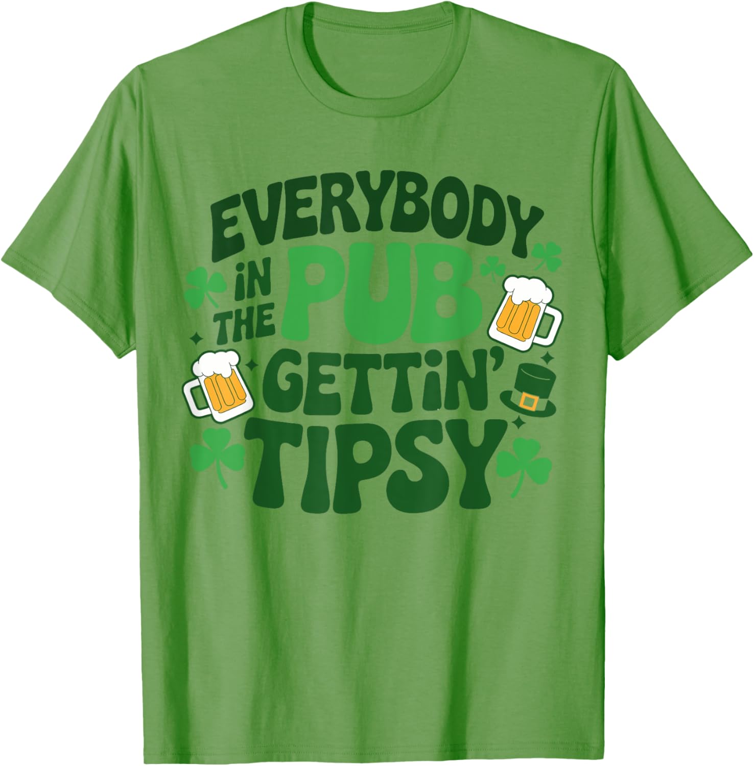 Tipsy Everyone in the Pub St Patrick's Day T-Shirt for Fun Celebrations - 4