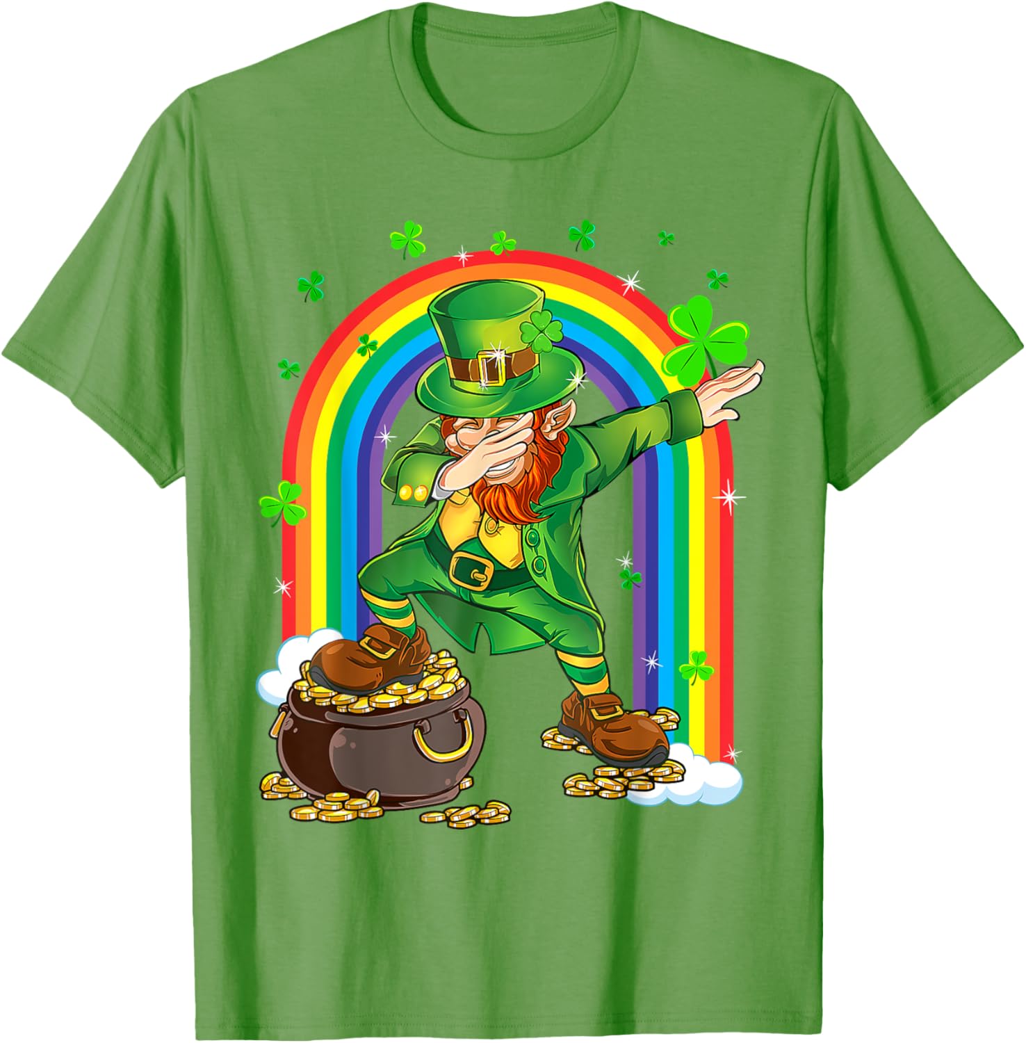 Cool 2025 St Patrick's Day Dabbing Leprechaun T-Shirt for Kids and Adults - 9