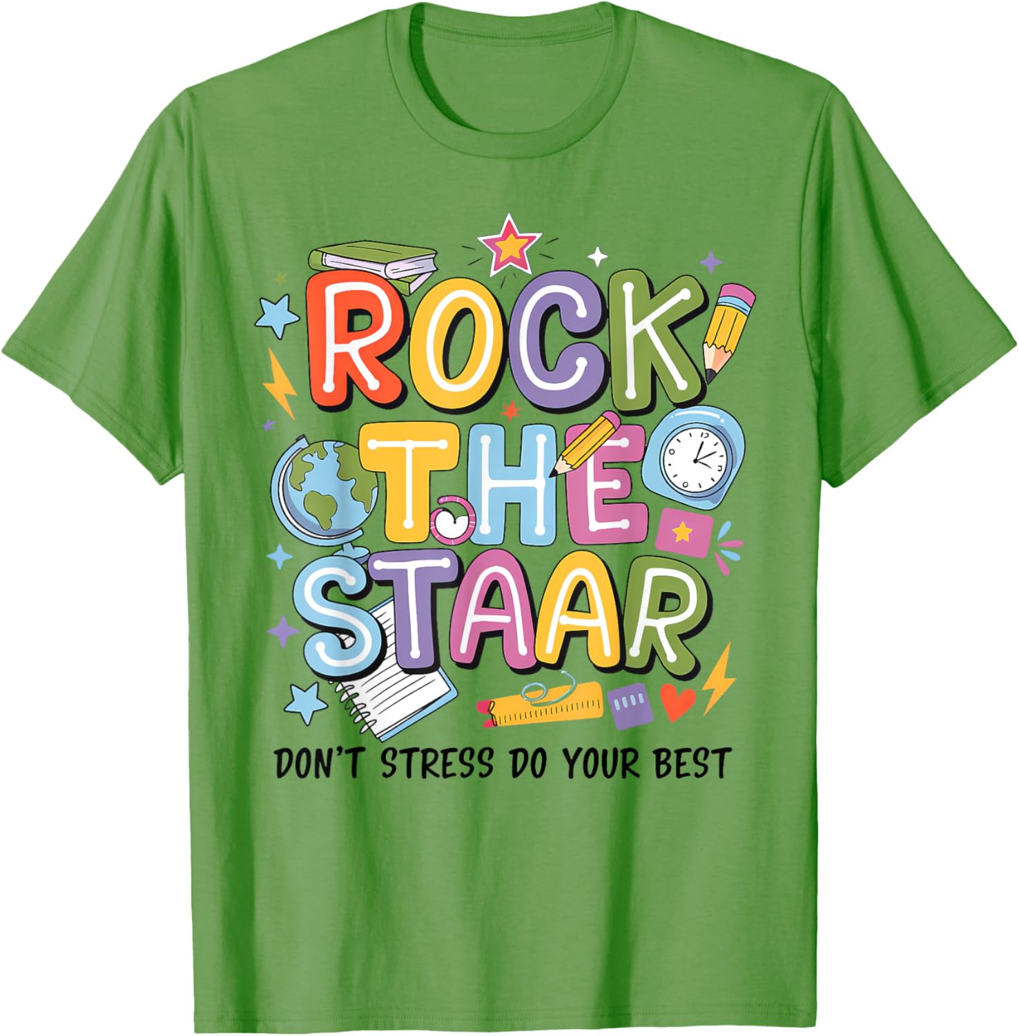 Rock The Test STARR Day Teacher Motivational T-Shirt for Testing Success - 1