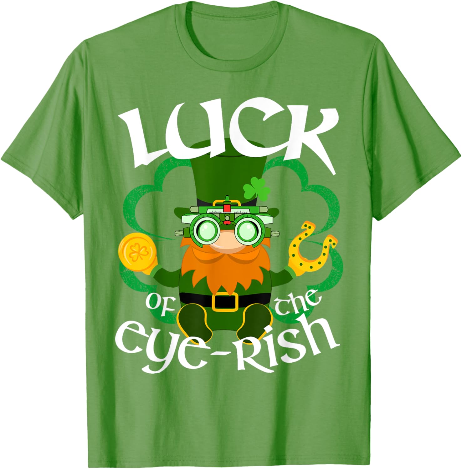 St Patrick's Day Irish Gnome Eye Doctor T-Shirt for Optometrists - 4