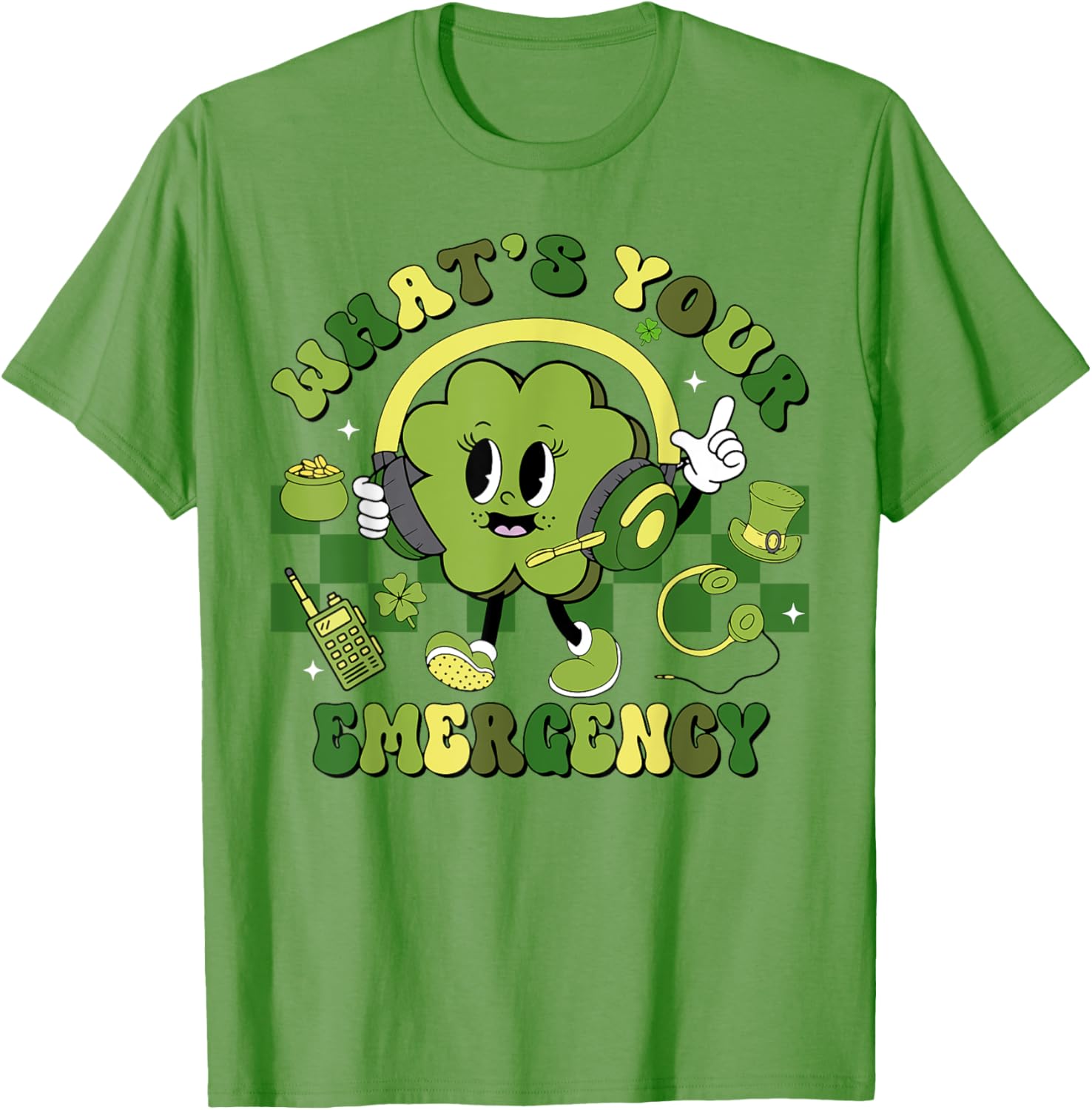 Shamrock Emergency Dispatcher St Patrick's Day T-Shirt for Fun Celebrations - 12