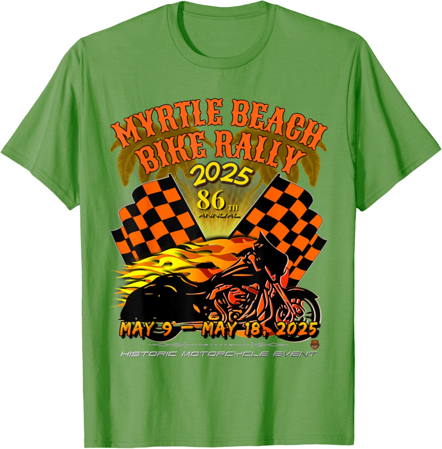 2025 Myrtle Beach Bike Rally Vintage Art T-Shirt for Classic Riders - 11