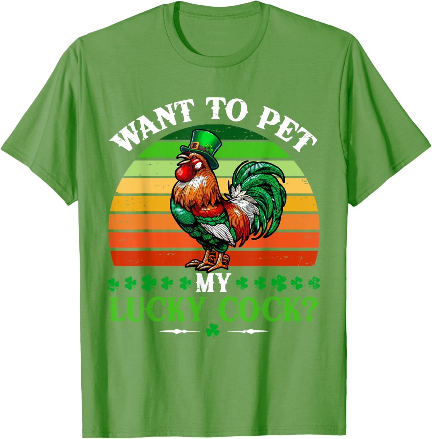 Vintage Sarcastic St. Patrick's Day Rooster T-Shirt for Fun Lovers - 22