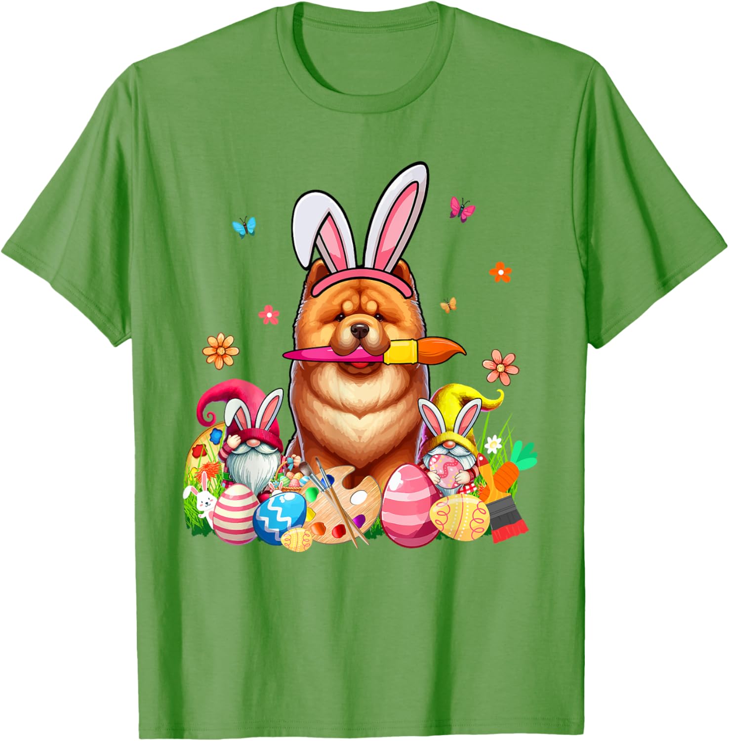 Chow Chow Cosplay Bunny Gnome Easter Eggs T-Shirt for Pet Lovers - 18