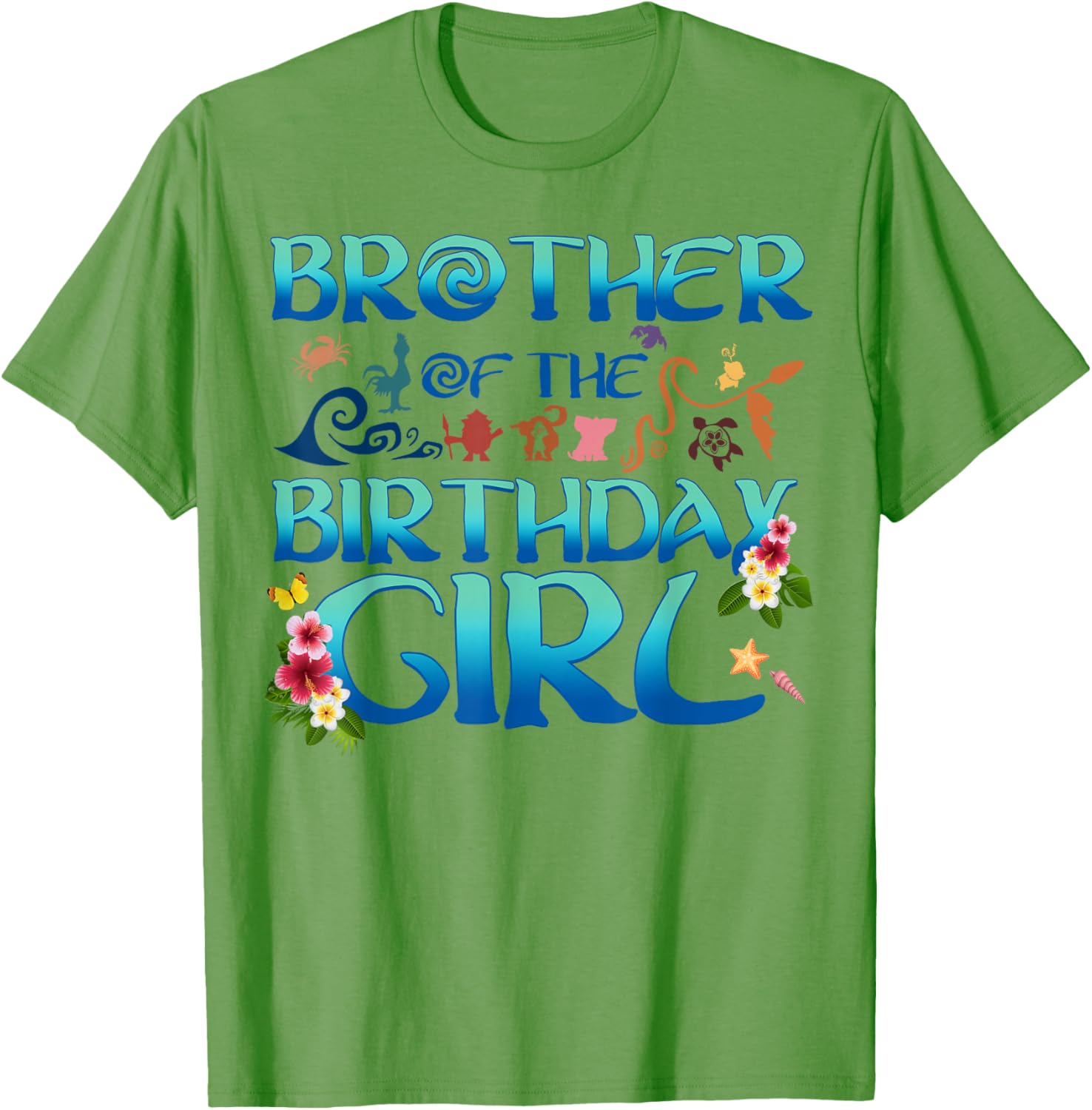 Brother of the Birthday Girl Cute Oceania Adventure Family T-Shirt - 12