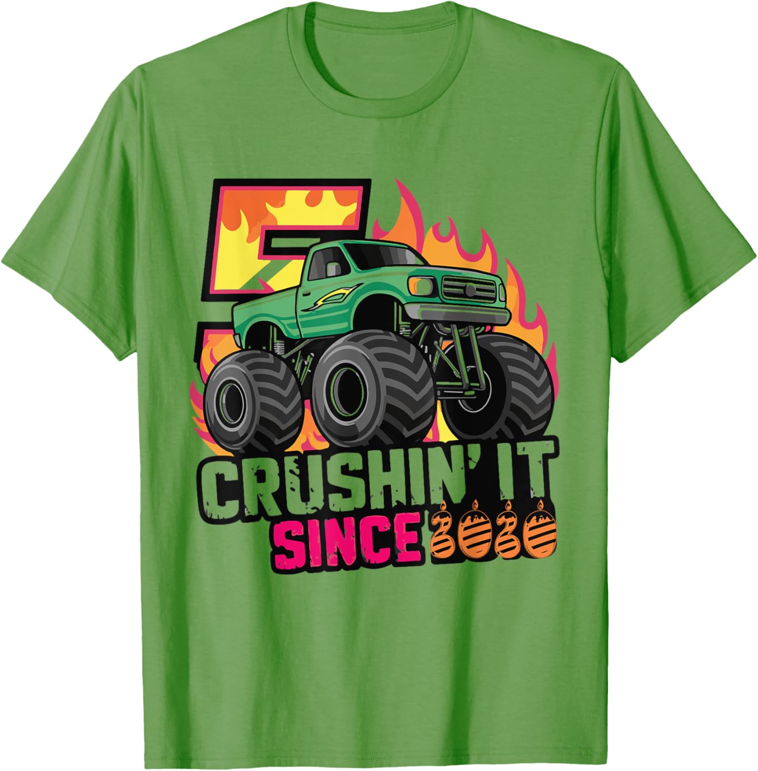 Birthday Monster Truck T-Shirt for 5 Year Old Boys - Fun Party Gift - 9